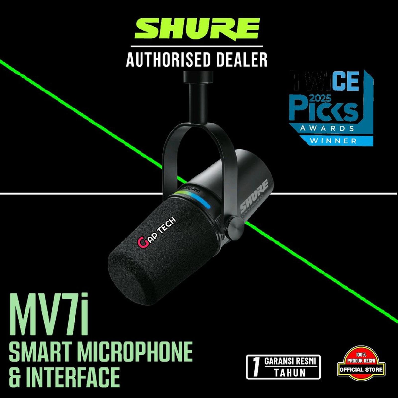 Shure MV7i / MV7 i / MV 7 i Smart Condenser Microphone & Interface Original