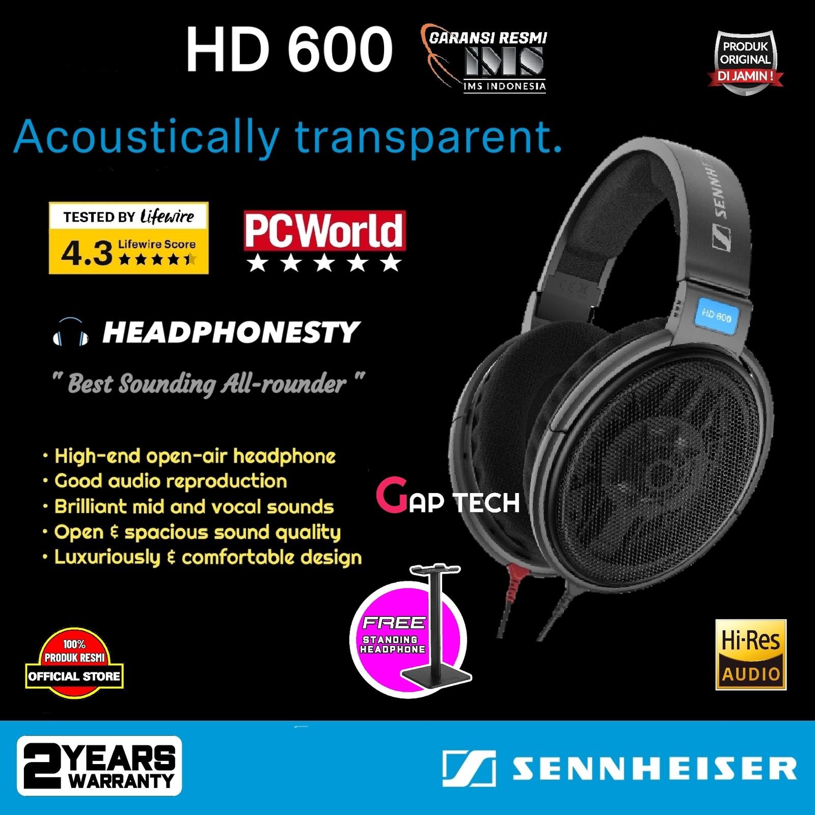 Sennheiser HD 600 / HD600 Hi-Res Open Back Professional Headphones Original