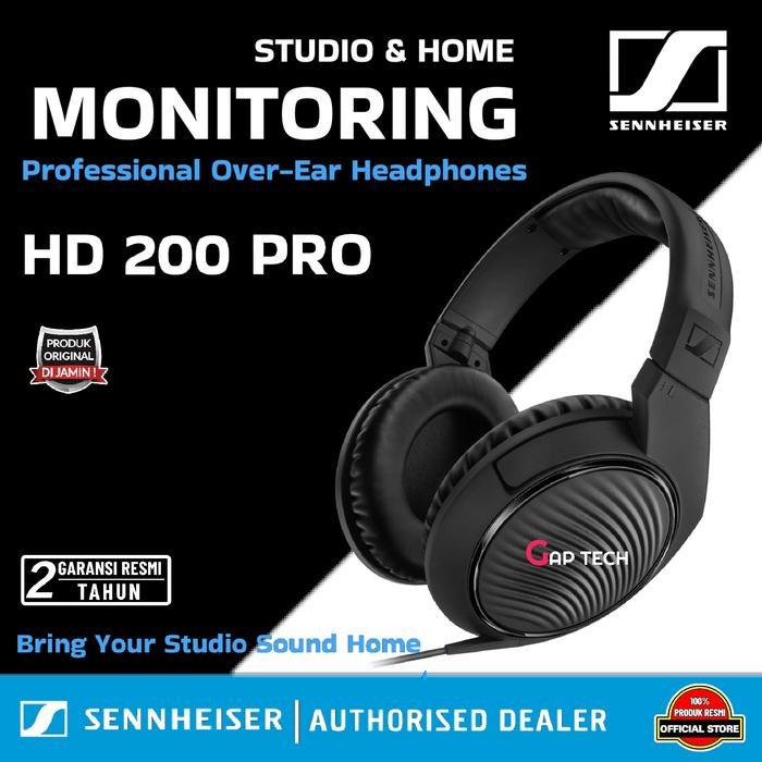 Sennheiser HD 200 PRO / HD200 PRO / HD200PRO / HD 200PRO Professional Over-Ear Monitoring Studio Headphones Original