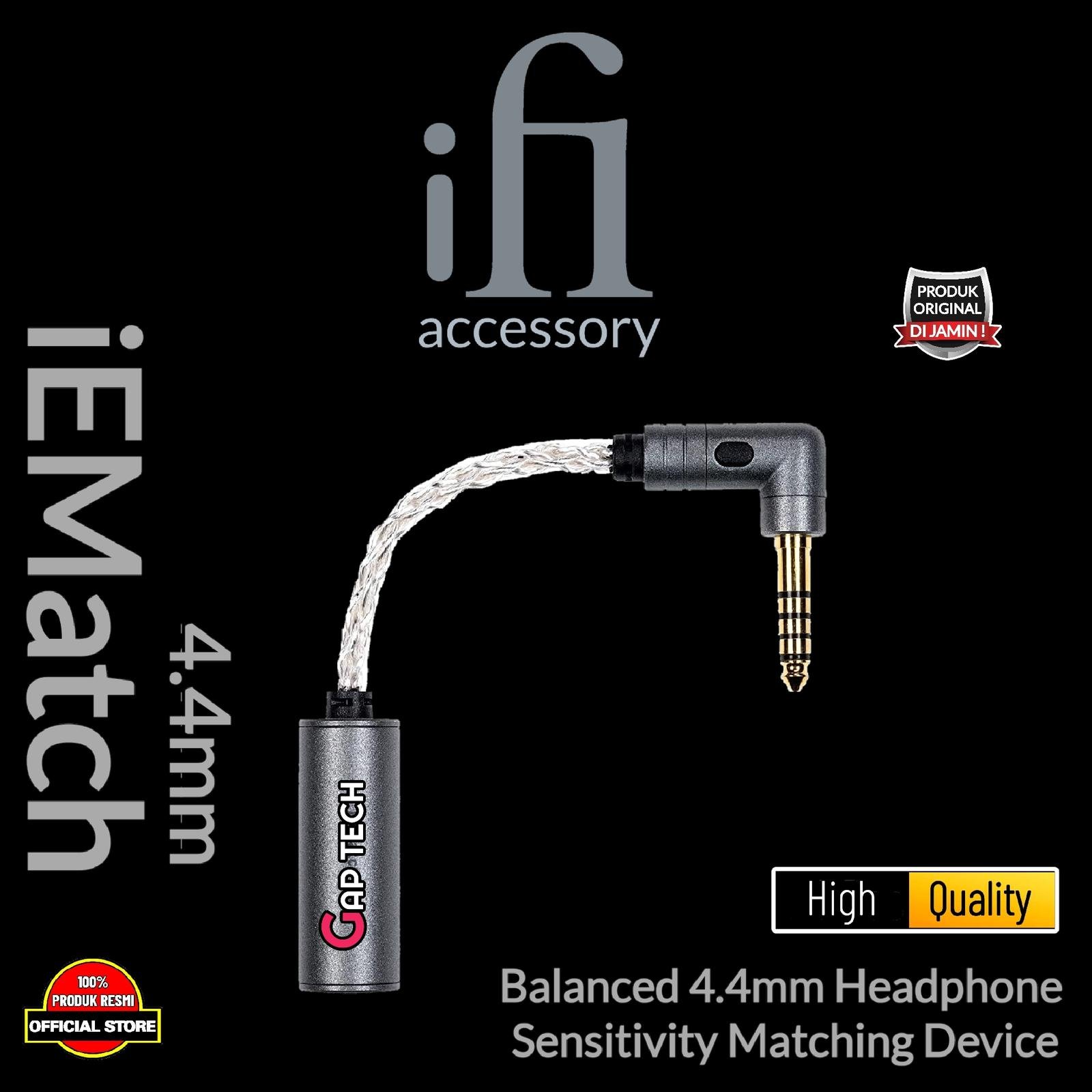 iFi iEMatch 4.4 mm Audio Optimiser Balanced Male to Female Headphone Original