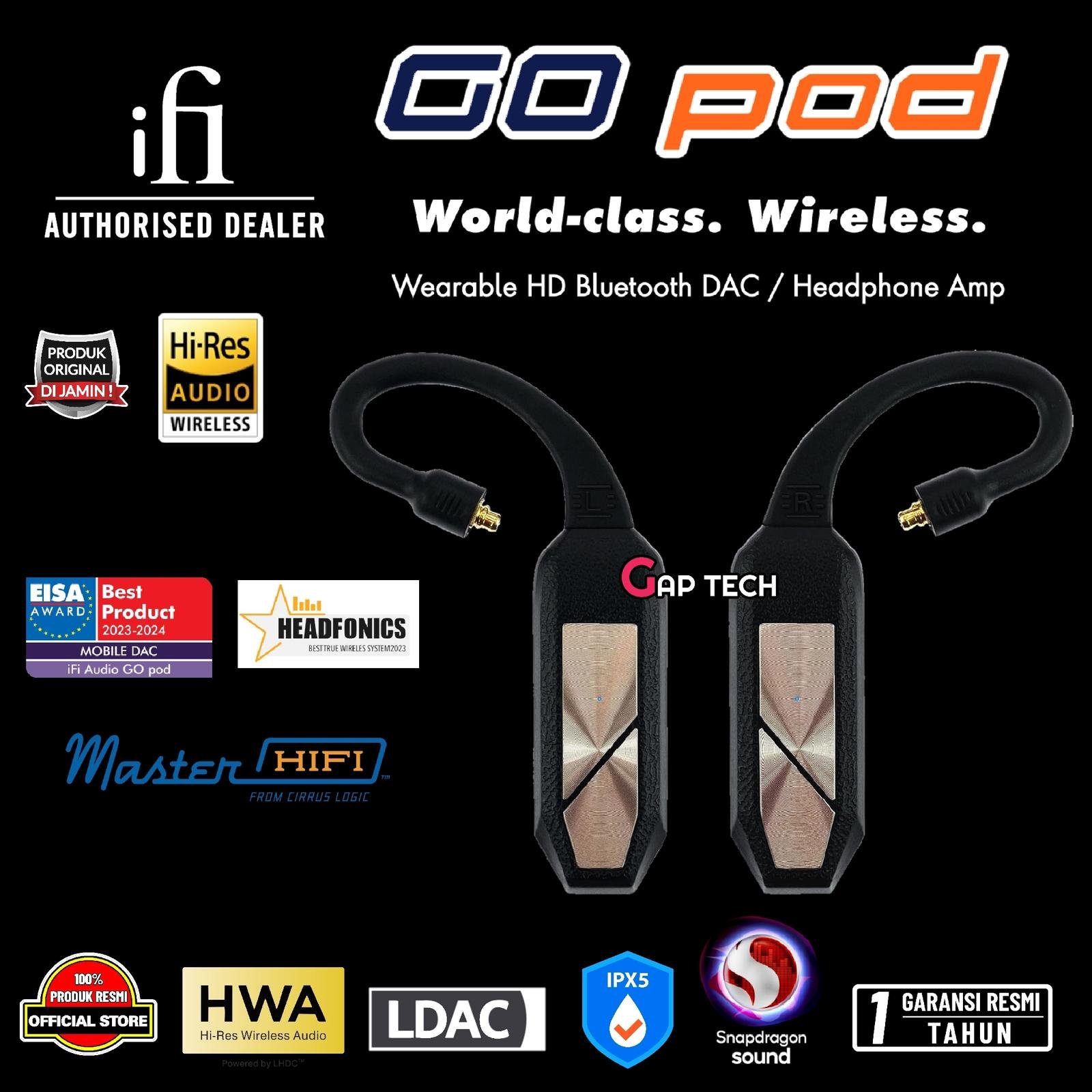 iFi GO Pod HD Bluetooth DAC and headphone amp / True Wireless Adapter Original