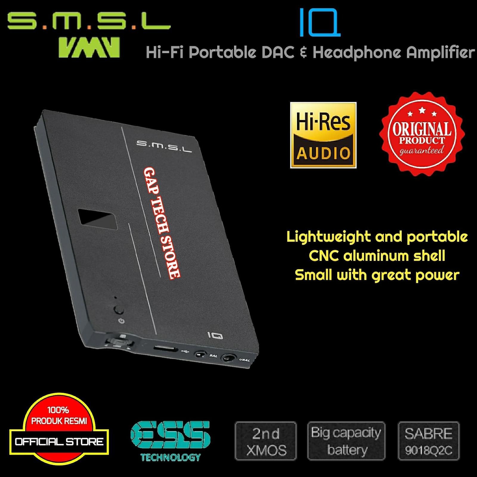SMSL iQ / S.M.S.L IQ Hi-Fi Portable DAC & Headphone Amplifier Original