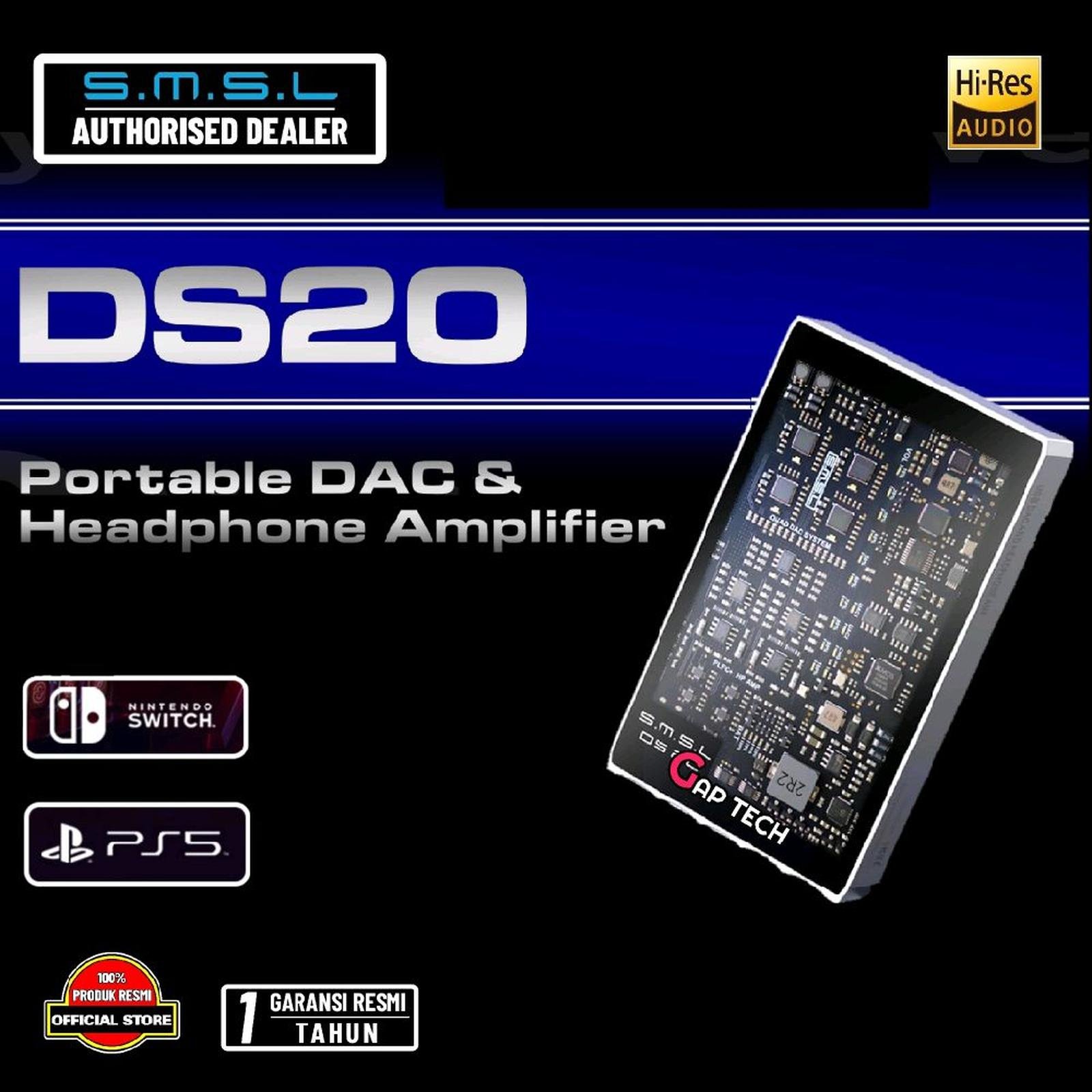 SMSL DS20 / DS-20 / DS 20 CS43131*4 Portable DAC & Headphone Amplifier / DAC Amp Original