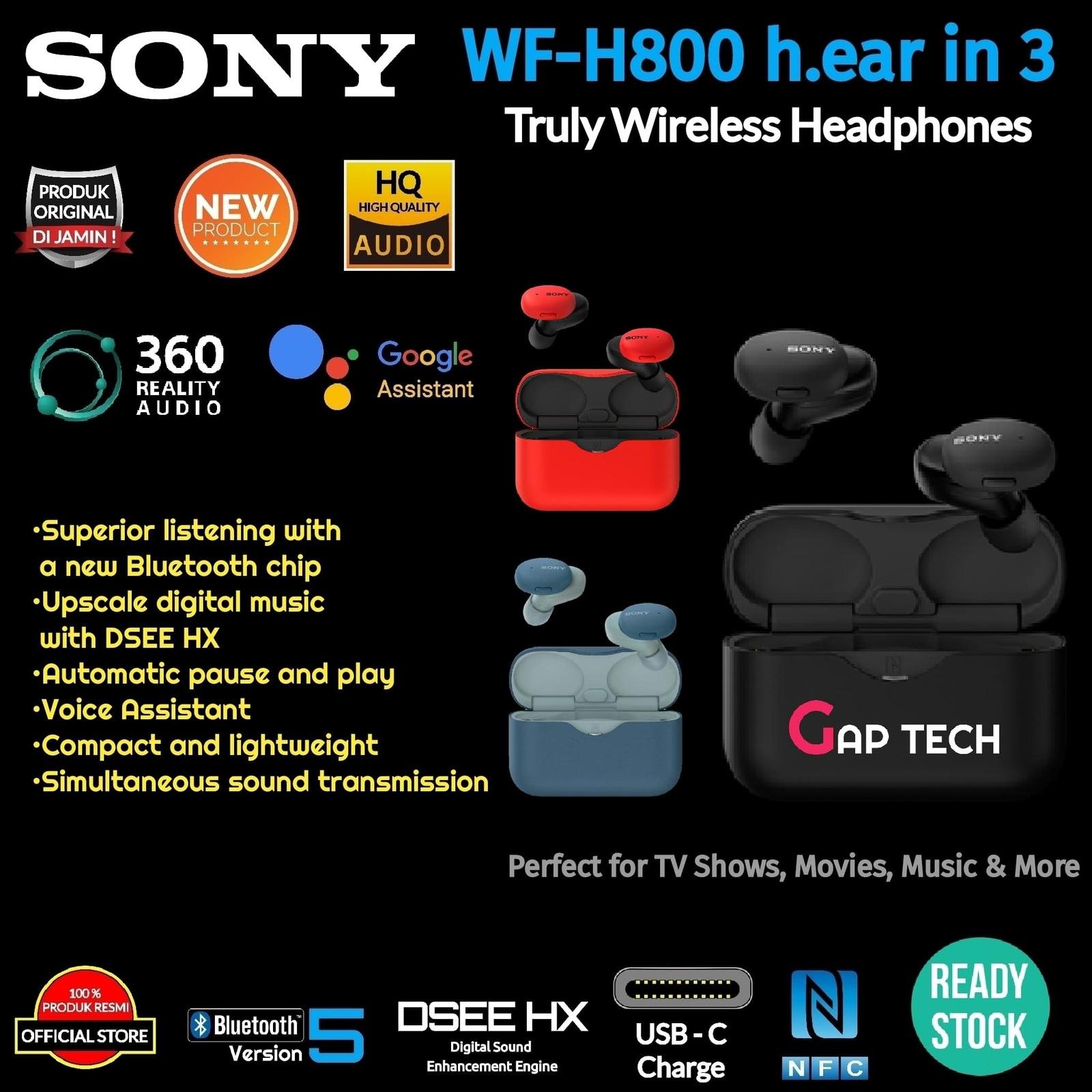 Sony WF H800 / WF H 800 / WF-H800 H.EAR IN 3 True Wireless Headphones Original