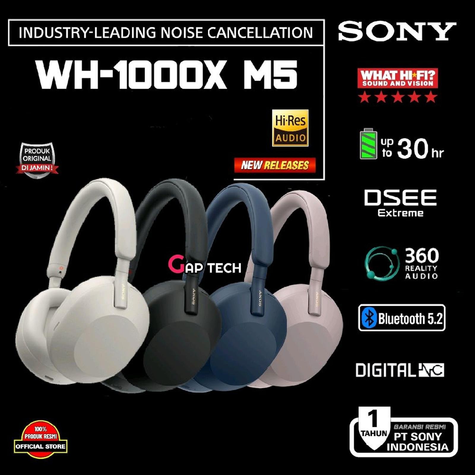 Sony WH 1000XM5 / WH1000XM5 / WH 1000X M5 NC Wireless Headphone Original