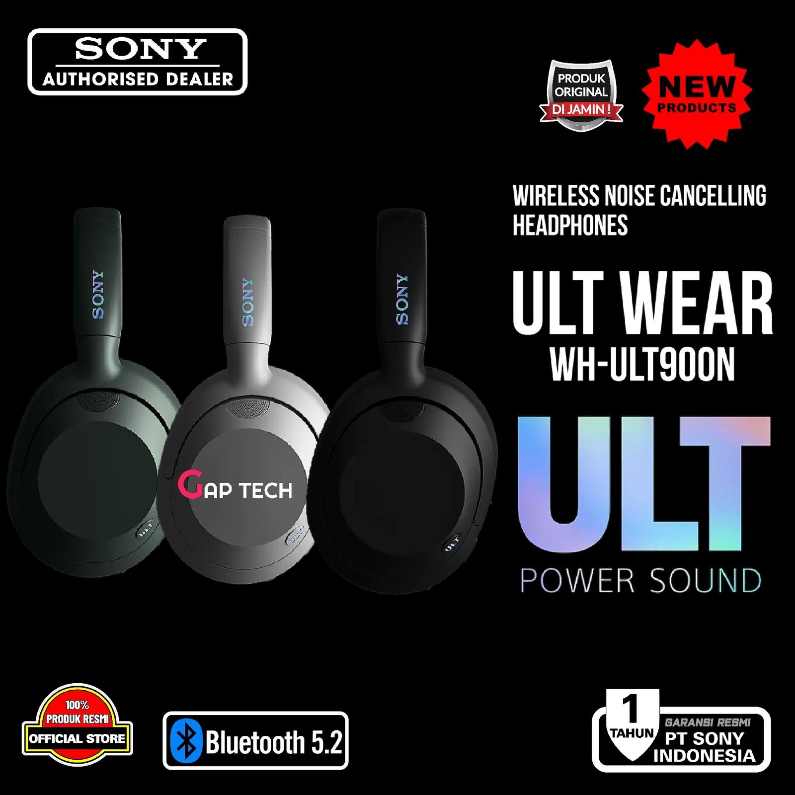 Sony WH ULT900N / ULT WEAR Wireless Noise Cancelling Headphones Original