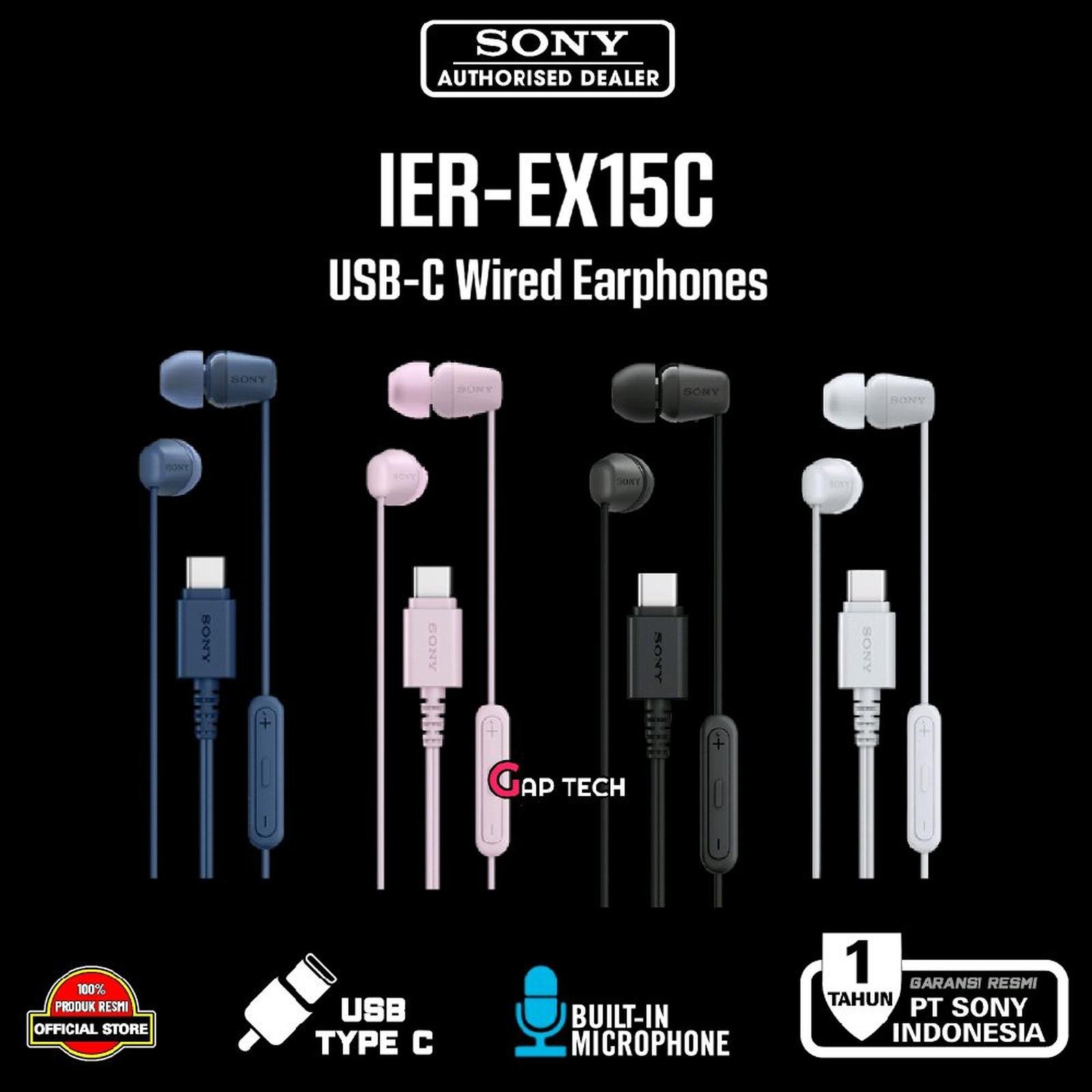 Sony IER-EX15C / IER EX15C / EX 15 C - In-Ear Eaphones with USB-C / Earphone Original