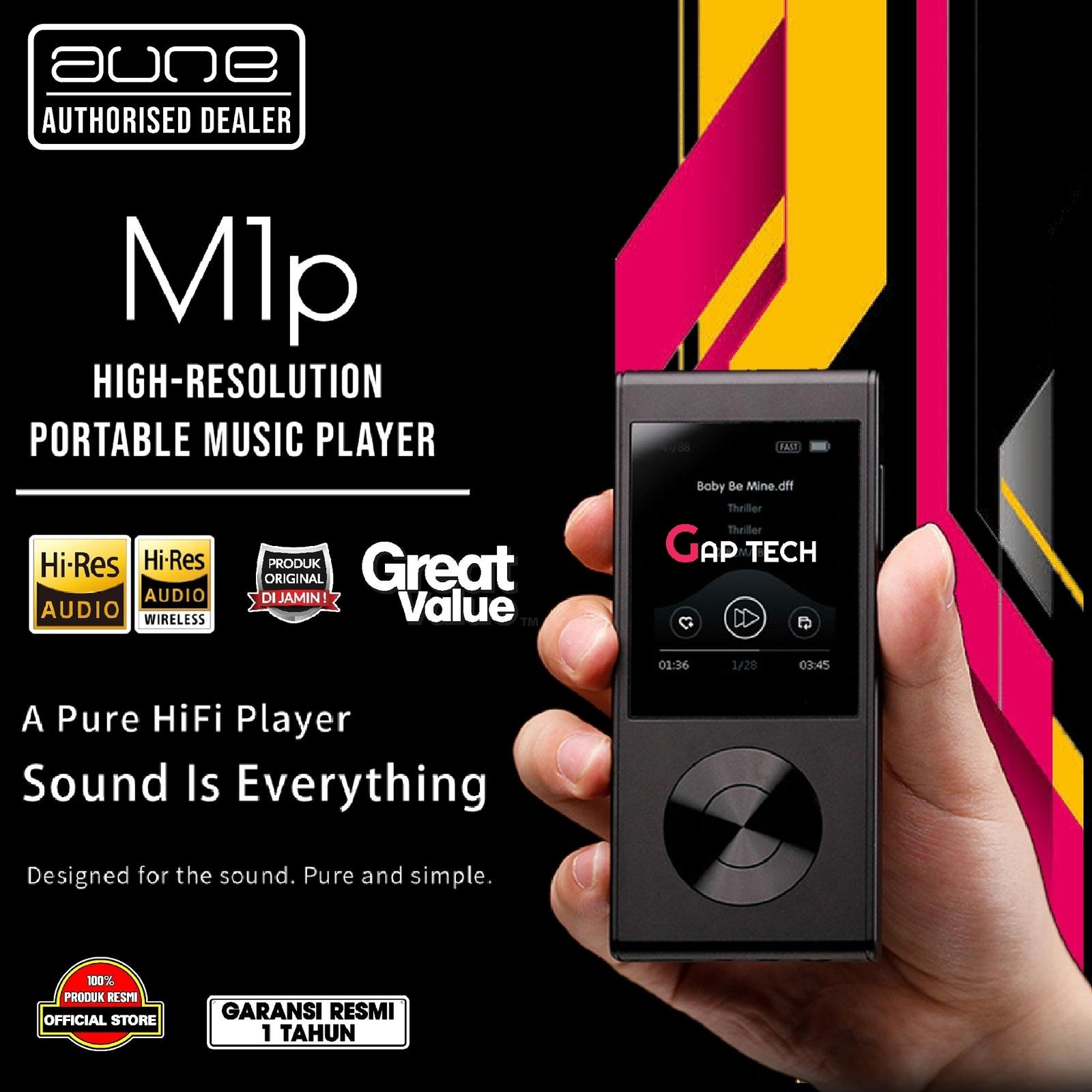 AUNE M1p / M1 p / M 1 p Hi-Res Bluetooth Portable Music Player / DAP Original
