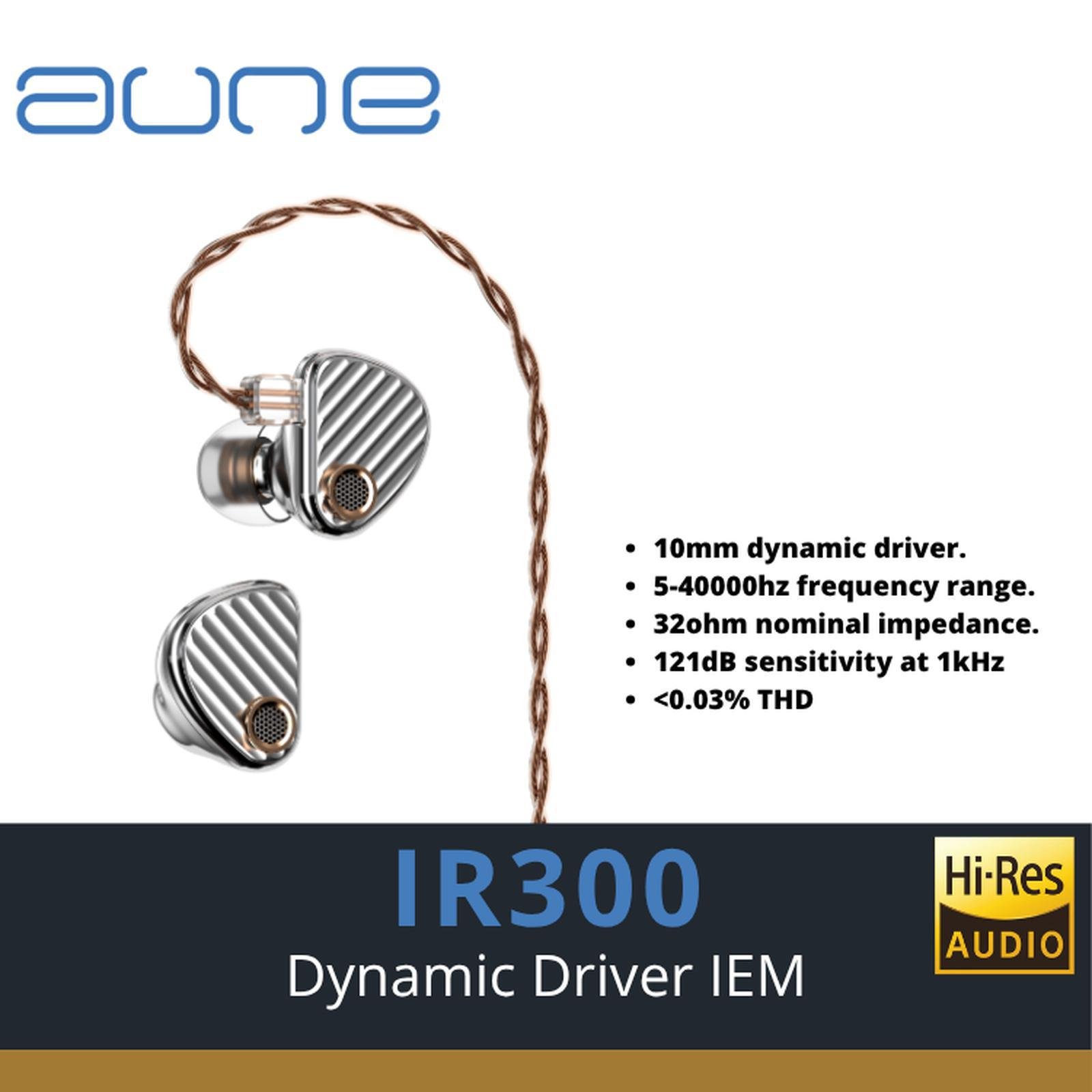 AUNE IR300 / IR-300 10mm Dynamic Driver IEM In Ear Monitor Headphones, Earphones & Accessories Original