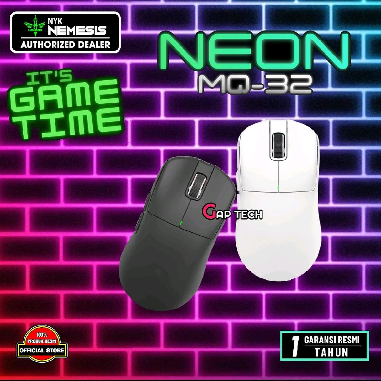 NYK Nemesis Neon / NYK Neon MQ-32 / MQ 32 / MQ32 - 3 in 1 Connection Gaming Mouse Original
