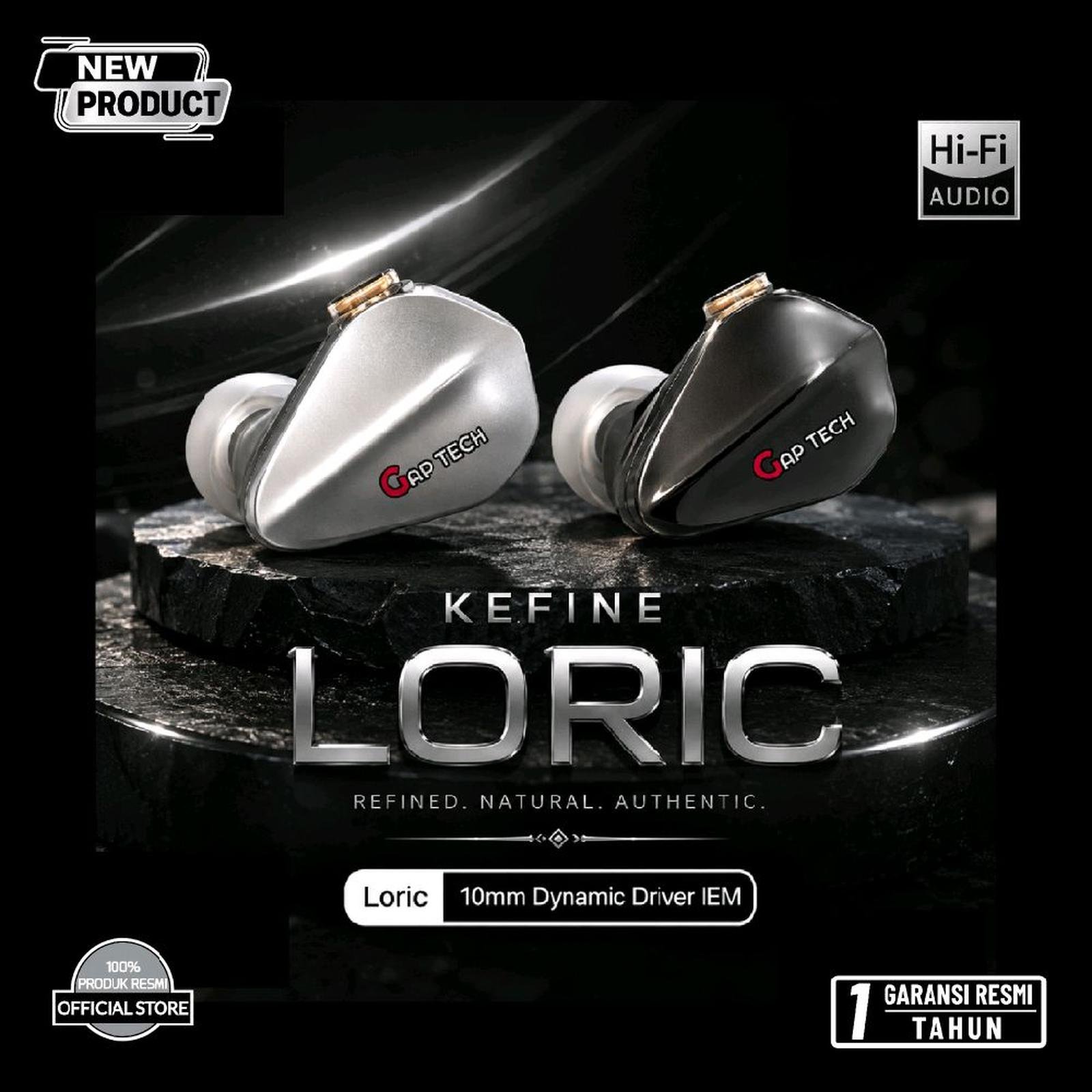KEFINE Loric 10mm PU + Titanium Composite Diaphragm Dynamic Driver In-Ear Monitor Earphone / IEM Original