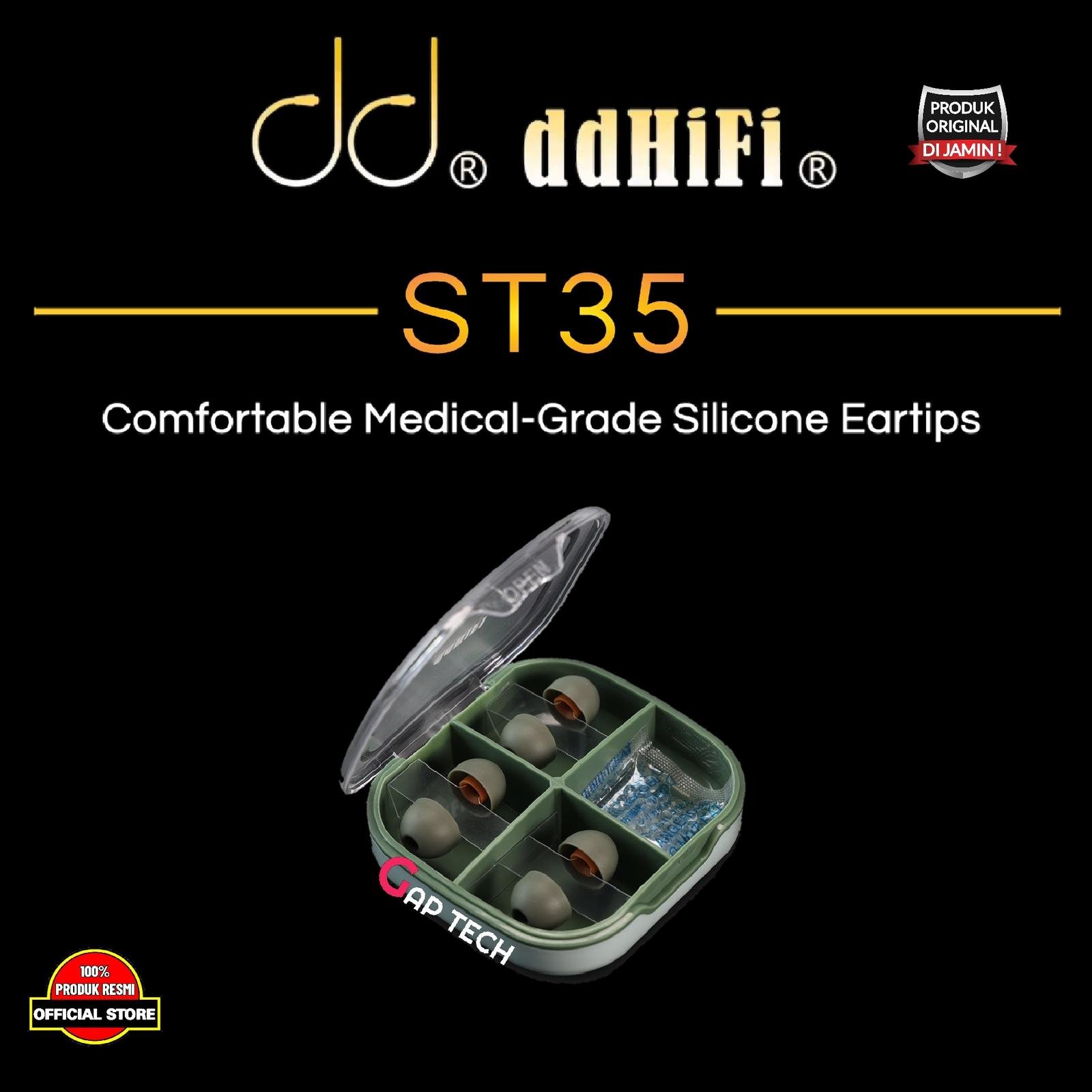 dd DDHIFI ST35 / ST 35 Comfortable Medical-Grade Silicone Eartips Original