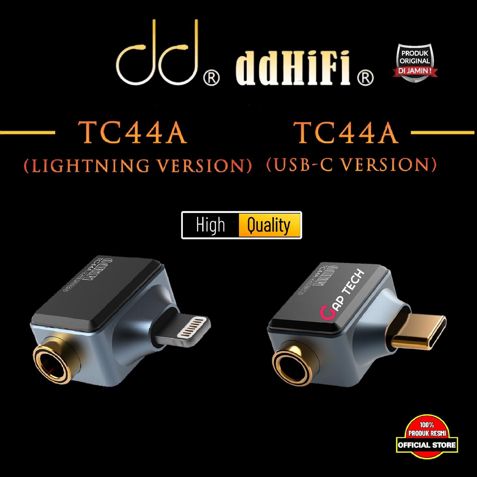 DD DDHIFI TC44A / TC 44A USB C / Lightning Version to 4.4mm Adapter Original