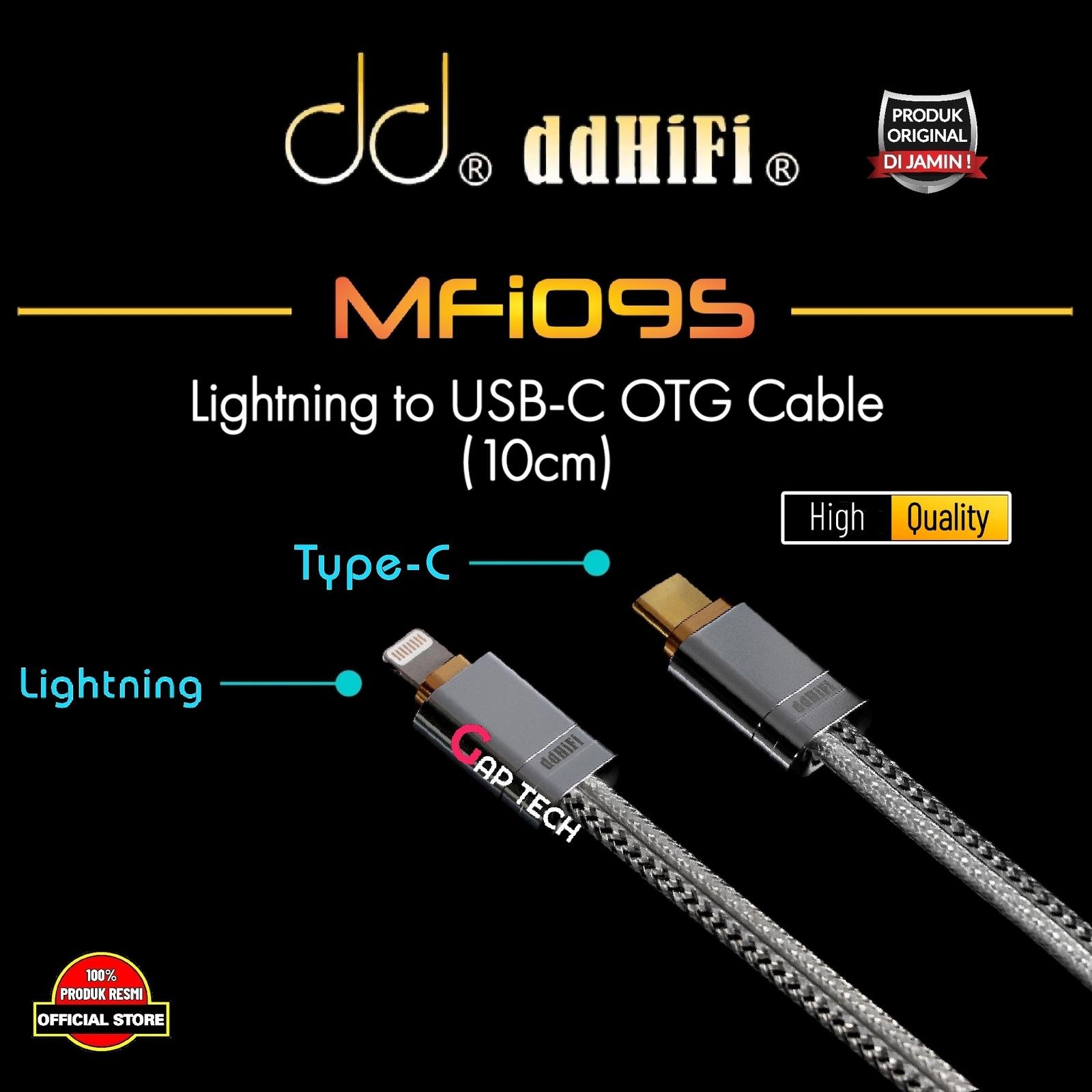 DD DDHiFi MFi09S / MFi 09S Lightning to USB-C OTG Cable Original