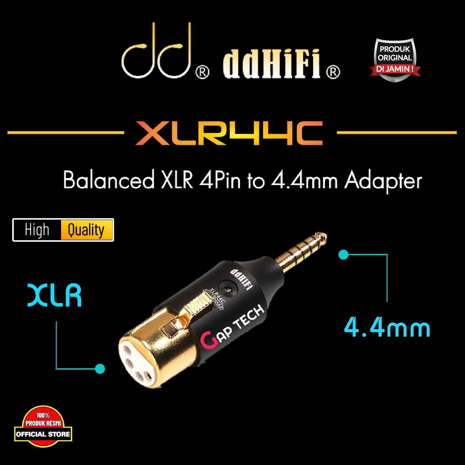 DD DDHIFI XLR44C Balanced XLR 4Pin to 4.4mm Adapter Original