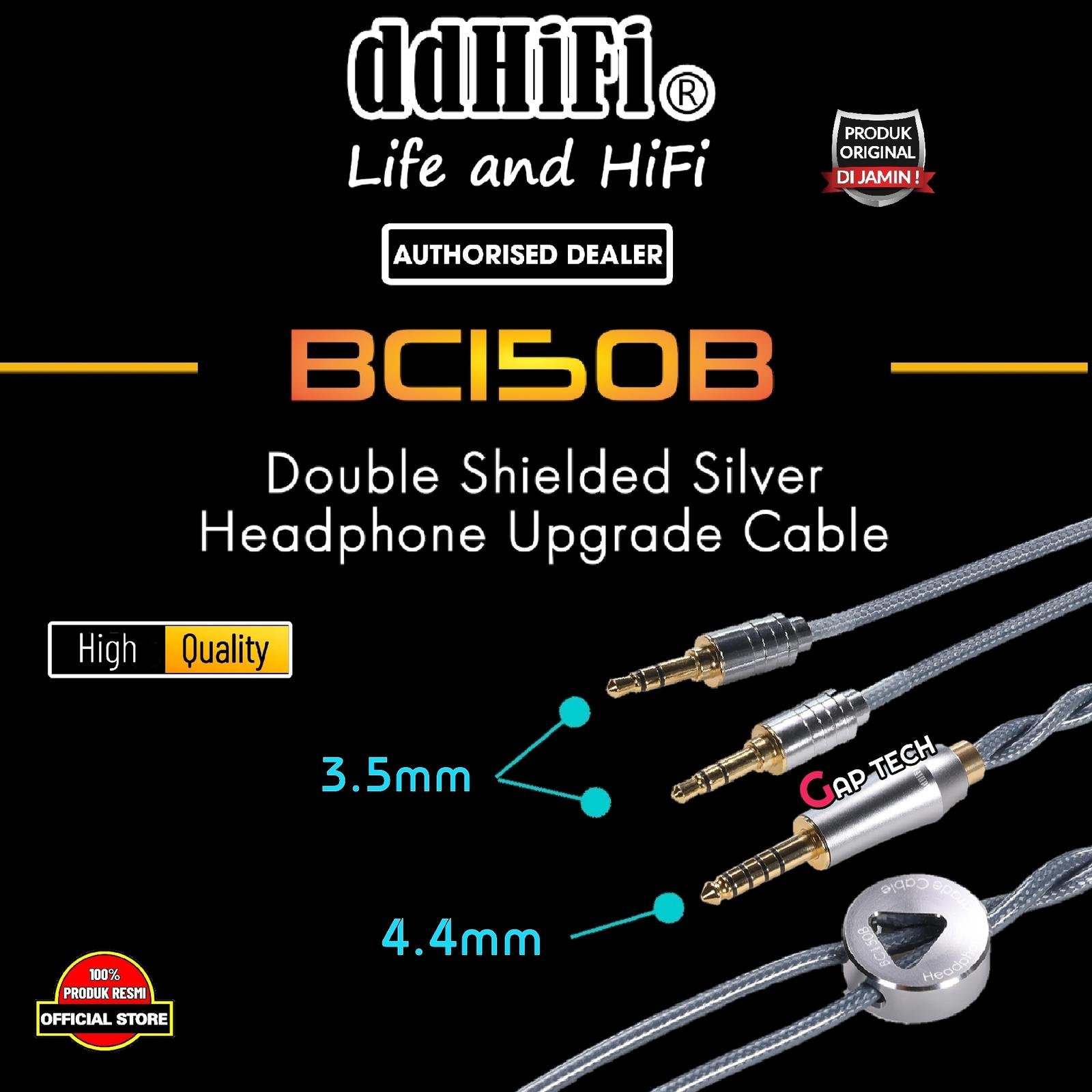 DD DDHIFI BC150B Double Shielded Silver Headphone Upgrade Cable Original