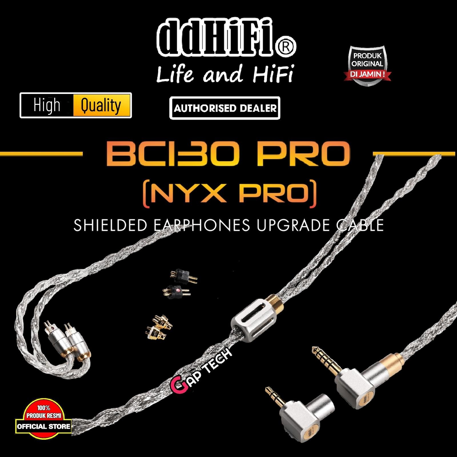 DD DDHIFI BC130 / BC 130 PRO (NYX PRO) Shielded Earphone Upgrade Cable Original