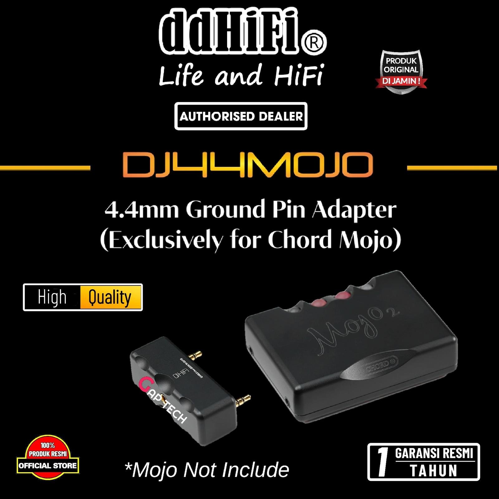 DD DDHIFI DJ44MOJO / DJ44 MOJO / DJ 44 MOJO 4.4mm Ground Pin Adapter for Mojo / Mojo 2 Original