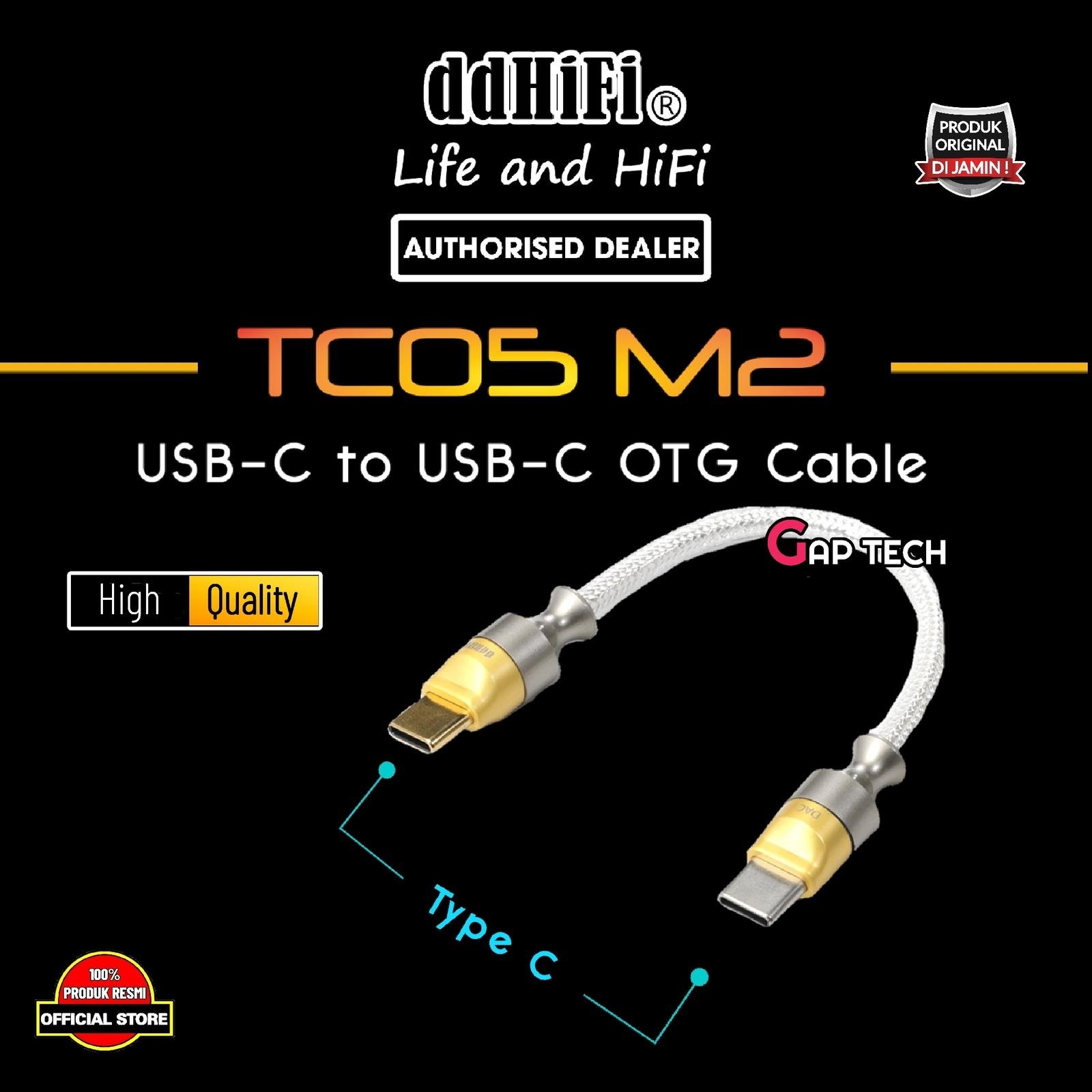 DD DDHIFI TC05 M2 / TC 05 M2 / TC05M2 USB C to USB C OTG Cable Original