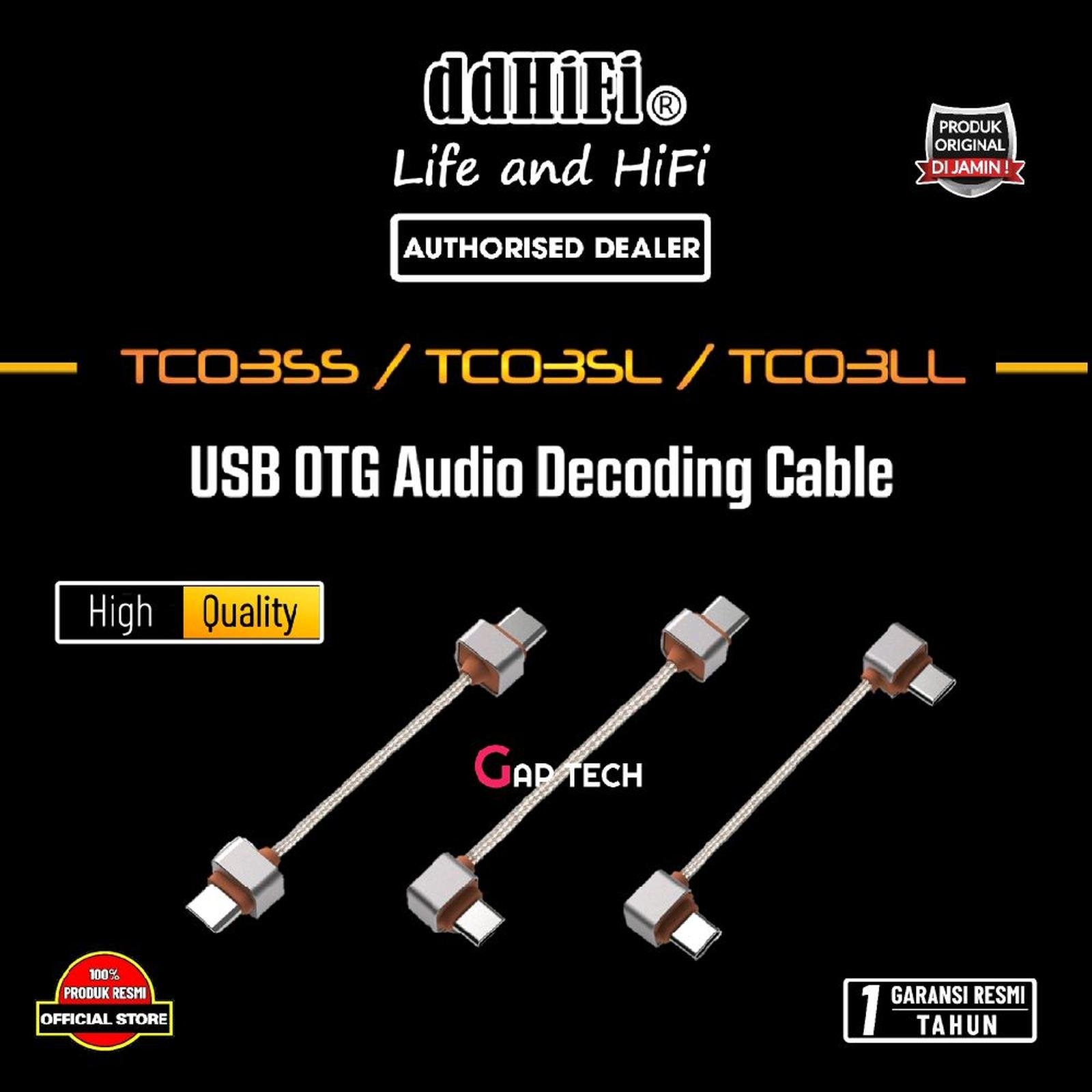 DDHIFI TC03SS / TC 03 SS / TC03SL / TC 03 SL / TC03LL / TC 03 LL USB C OTG Audio Decoding Cable Original