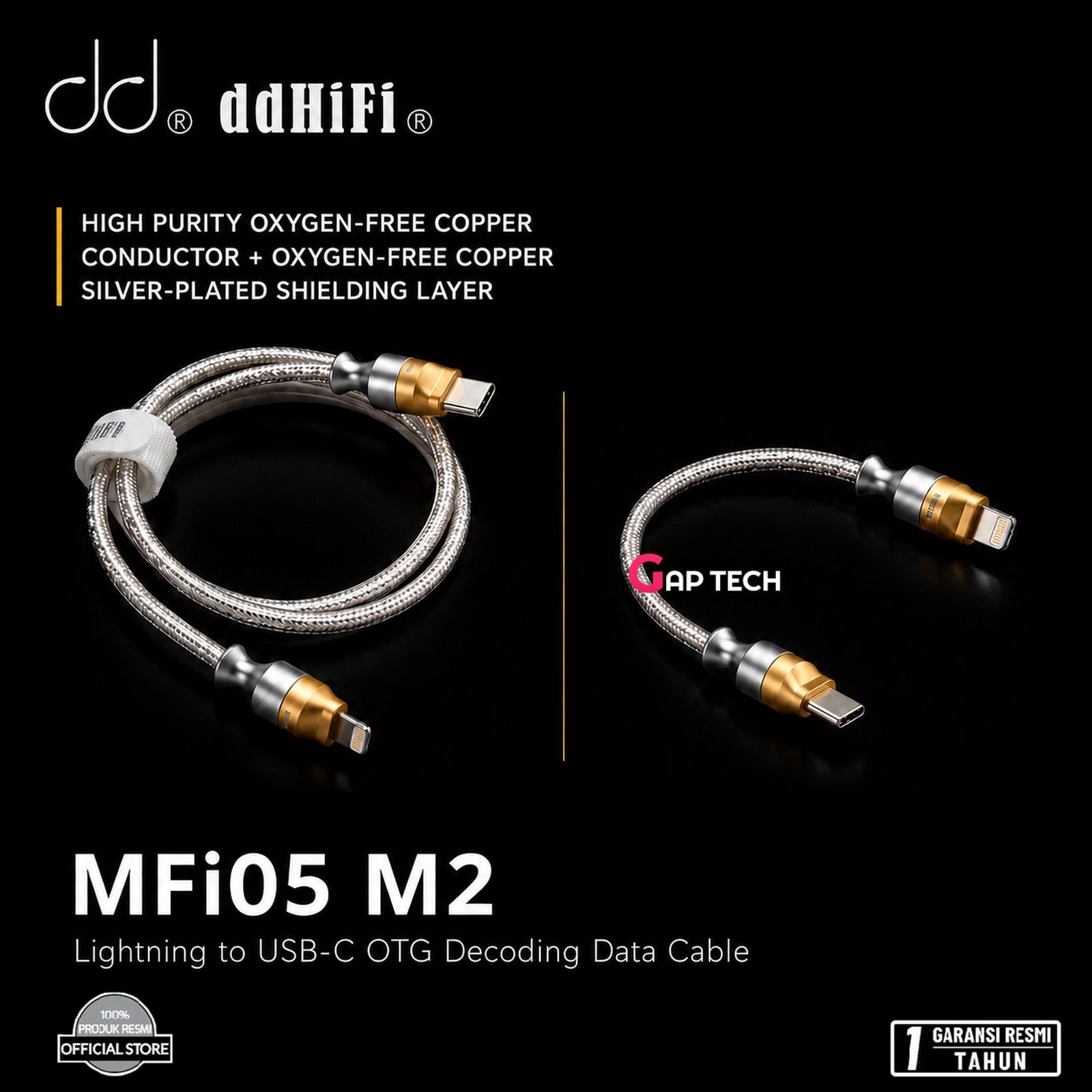 ddHIFI MFi05 M2 Lightning to USB-C USB OTG Decoding Data Cable Original