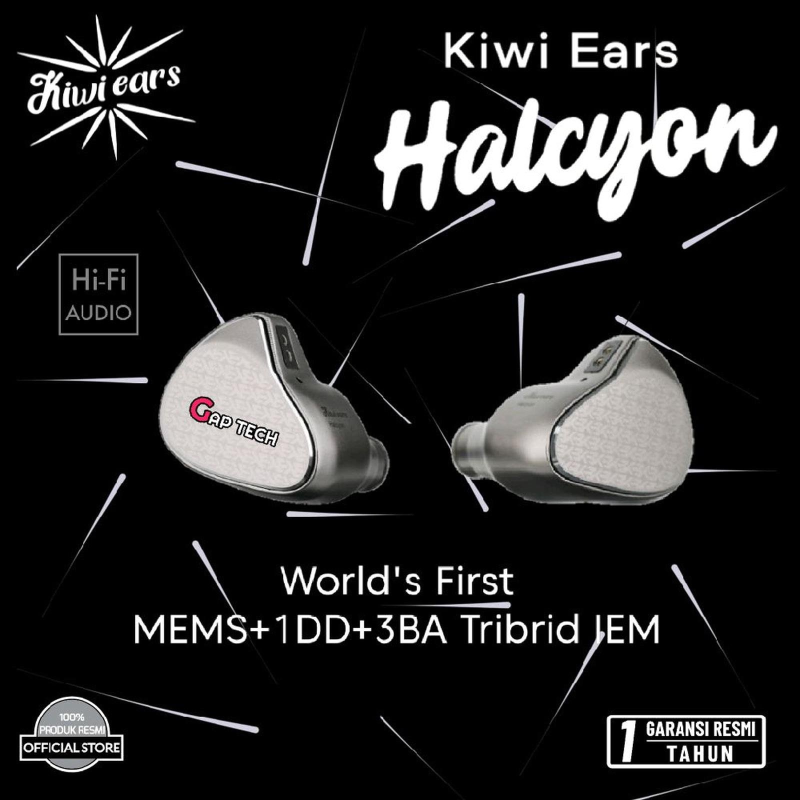 Kiwi Ears Halcyon World's First MEMS+1DD+3BA Tribrid In Ear Monitor Earphone / IEM Original