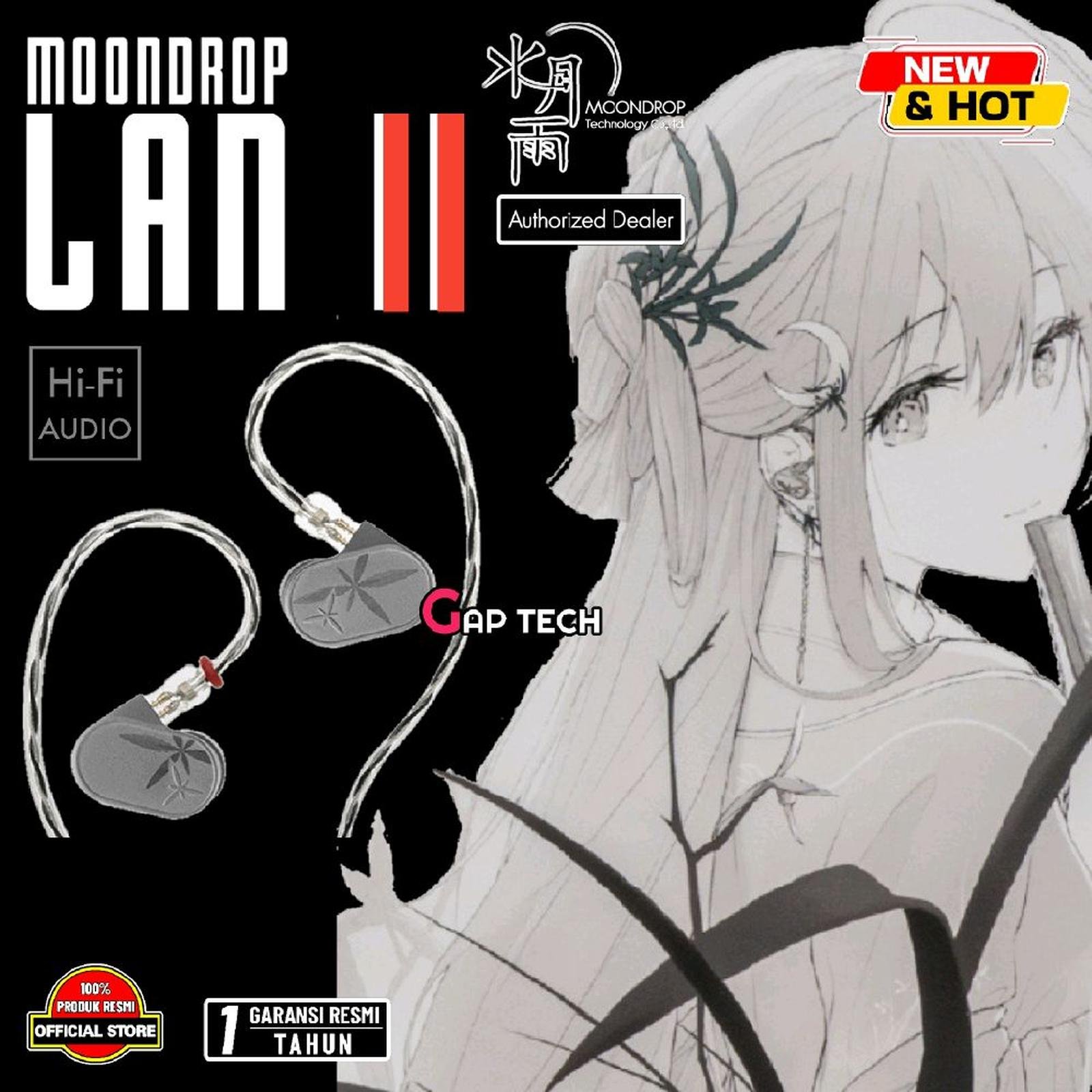 Moondrop Lan II / Lan 2 / Lan2 - 10mm Dynamic Driver In Ear Monitors / IEM Original