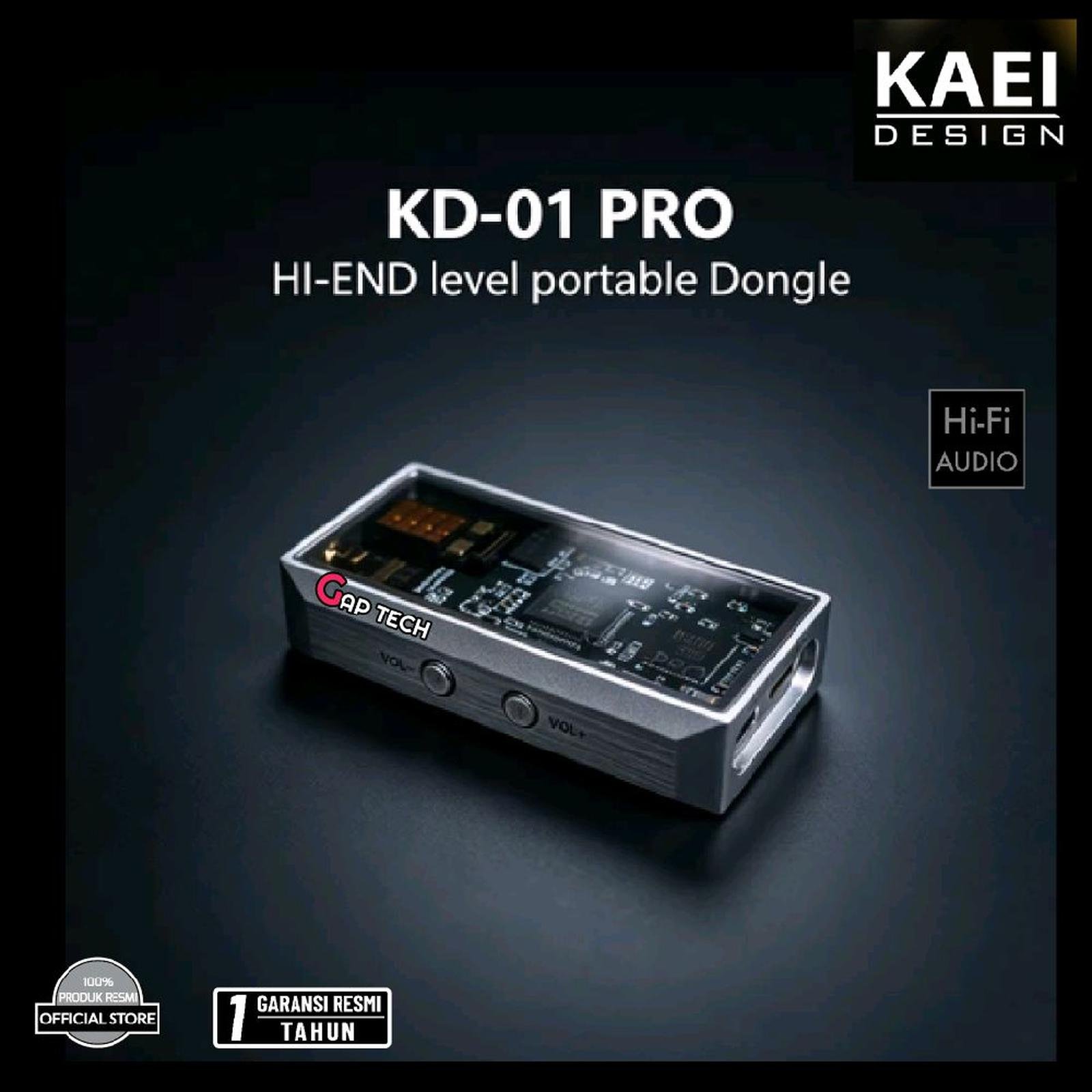 KAEI KD01-PRO / KD01PRO / KD01 PRO / KD 01 PRO with Single ESS 9039SPRO Chip DONGLE DAC AMP (PSU Connectable for Enhanced Power) Original