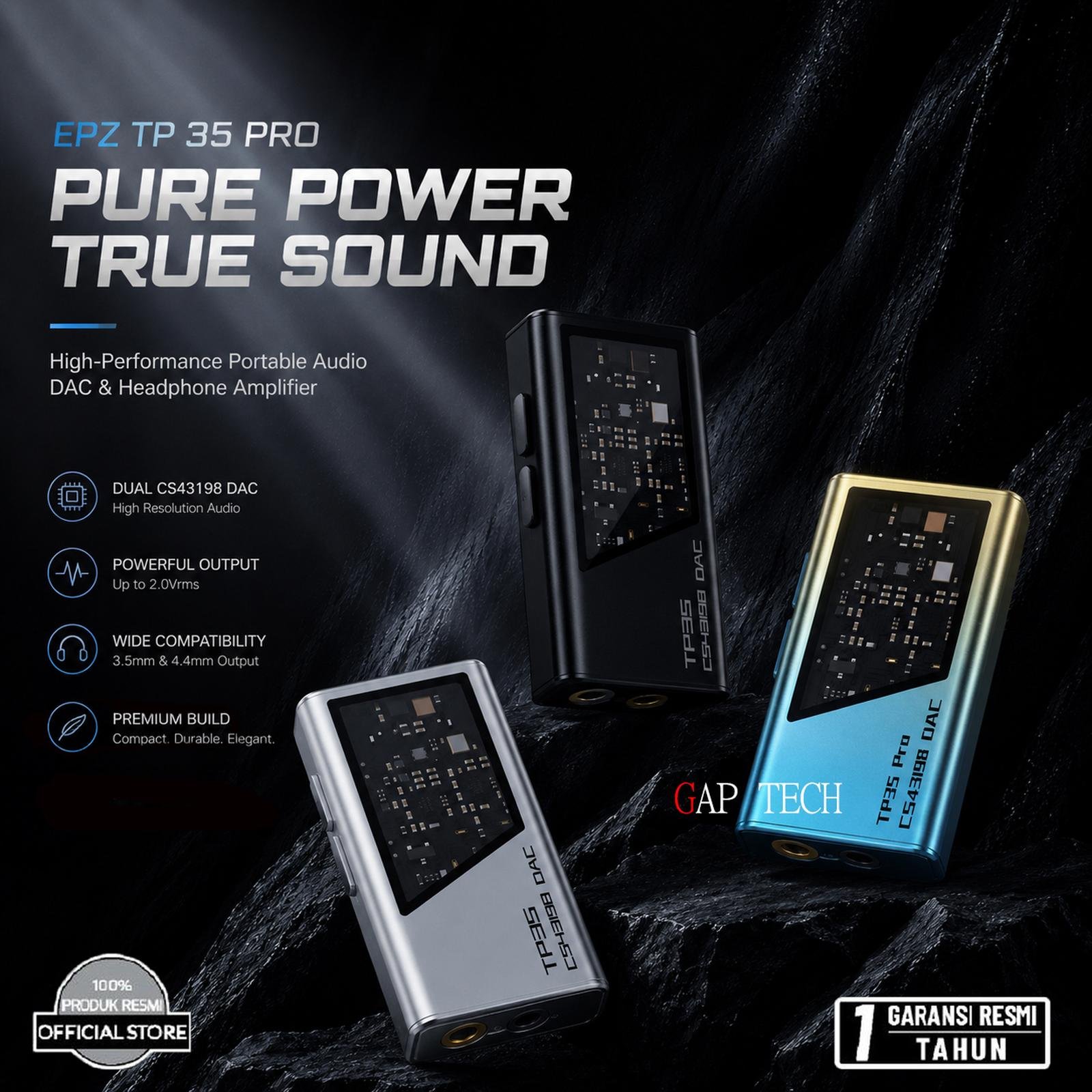 EPZ TP35 Pro CS43198 Portable DAC/AMP Dongle Original