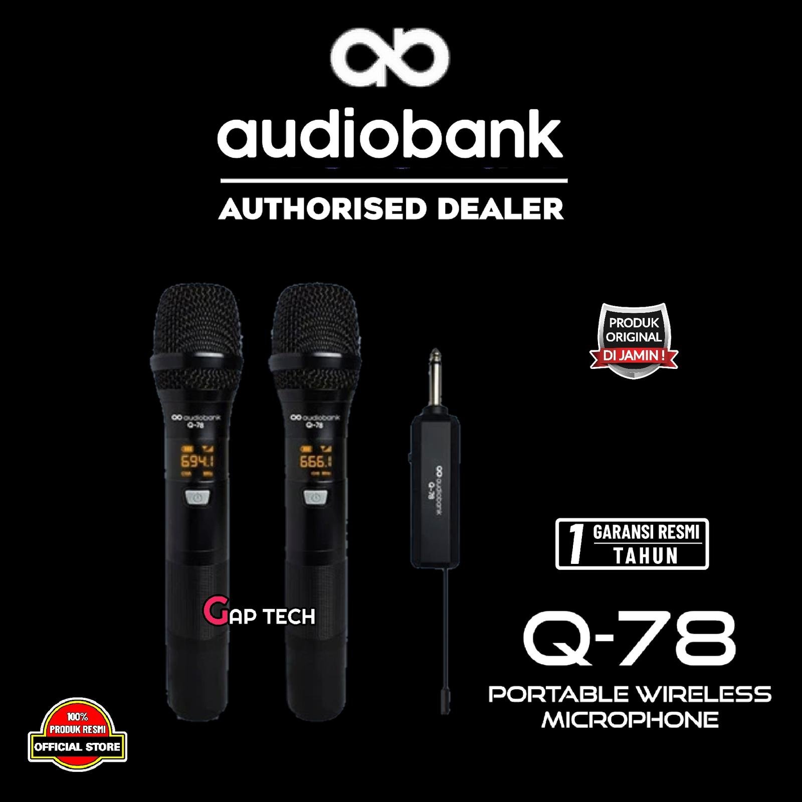 Audiobank Q-78 / Q 78 / Q78 Portable Wireless Microphone Original