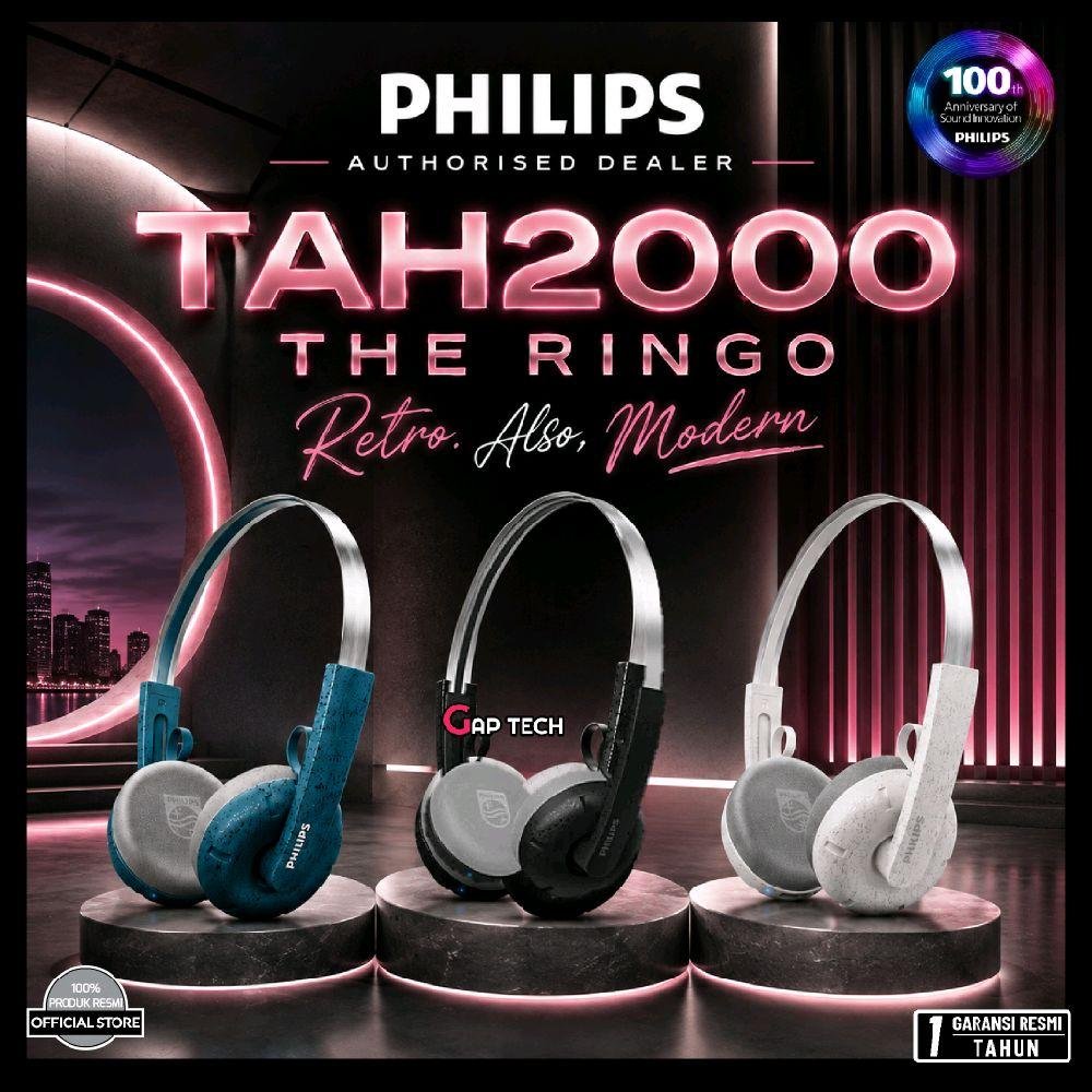 Philips TAH2000 On-ear Wireless Headphone Original