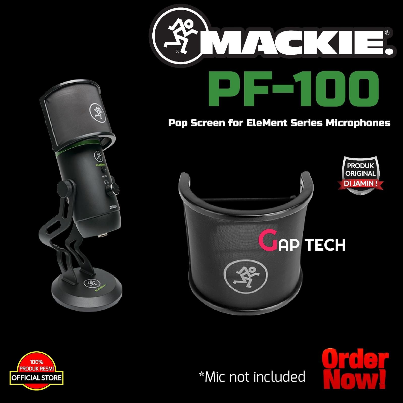 Mackie PF 100 / PF100 Pop Screen / Pop filter Microphones Original