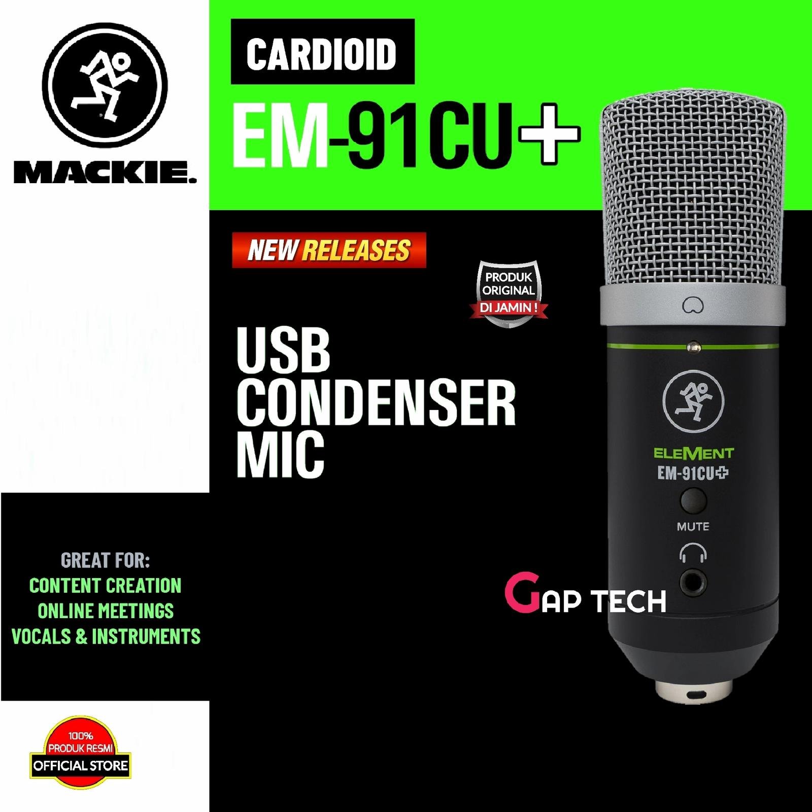 MACKIE EM 91CU / EM91CU / EM 91 CU USB Condenser Microphone Original