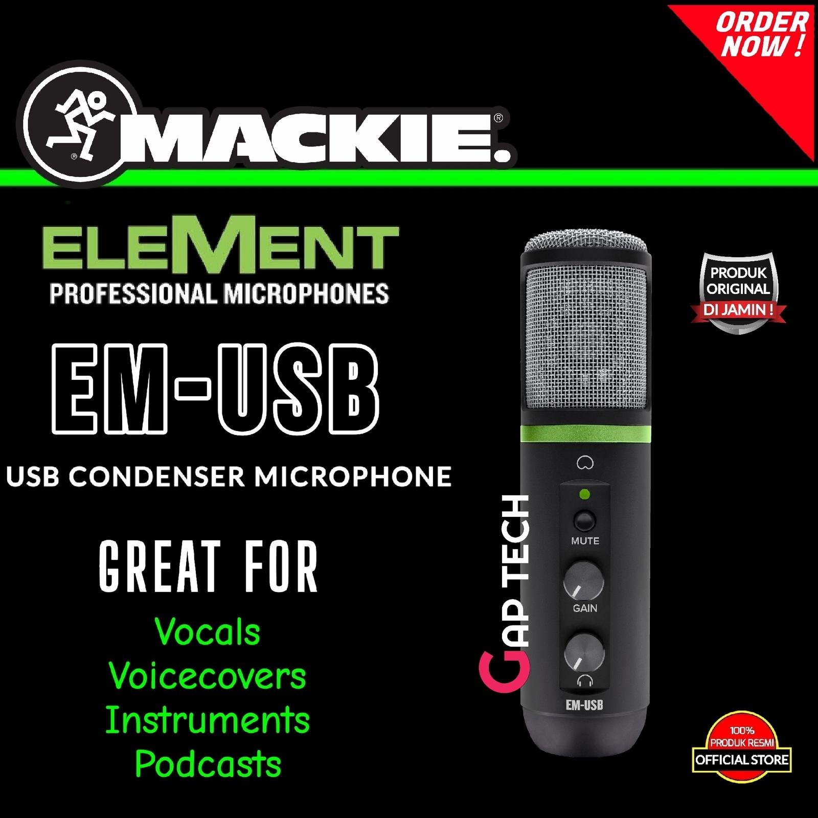 Mackie EM-USB / EM USB / EMUSB USB Condenser Microphone Original