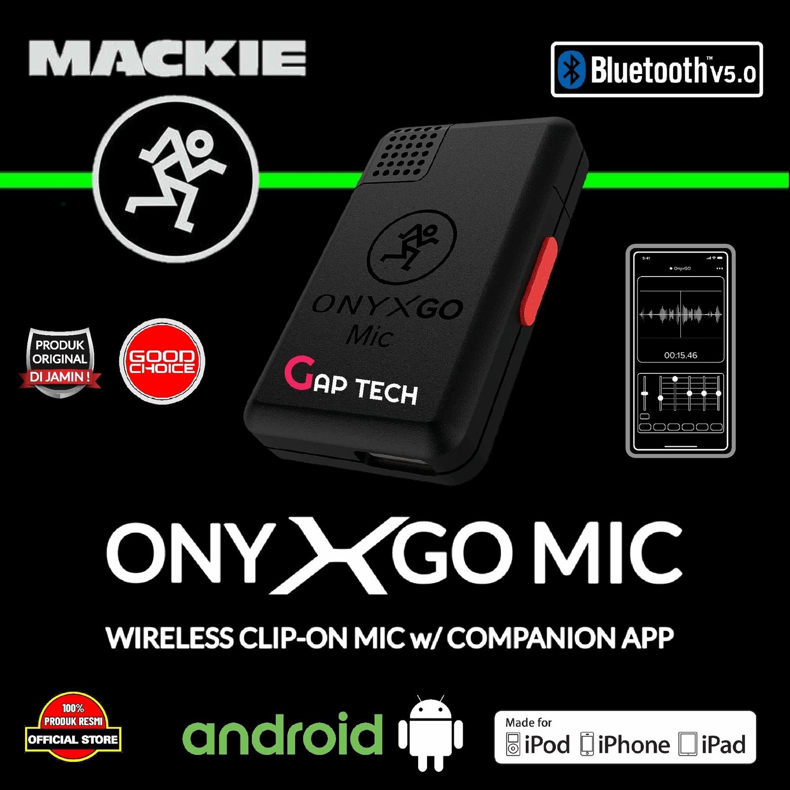 Mackie OnyxGO Mic / Onyx Go Mic Wireless Clip-On Mic OrIginal