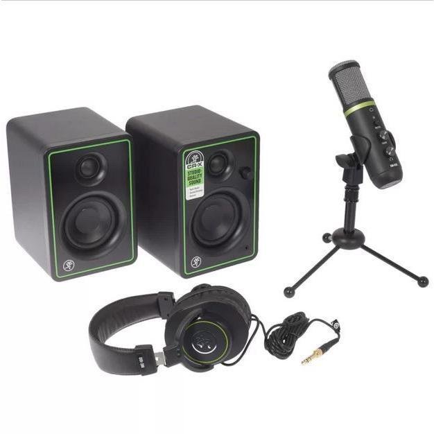 Mackie Creator Bundle with EM-USB USB Microphone CR3-X Speaker MC-100 Closed-back Headphones Original