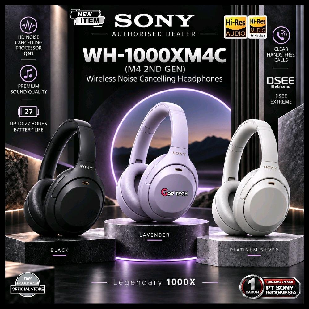 Sony WH-1000XM4C / WH 1000XM4C / WH1000XM4C / WH 1000X M4C (M4 2nd Gen) Wireless Noise Cancelling Headphones Original
