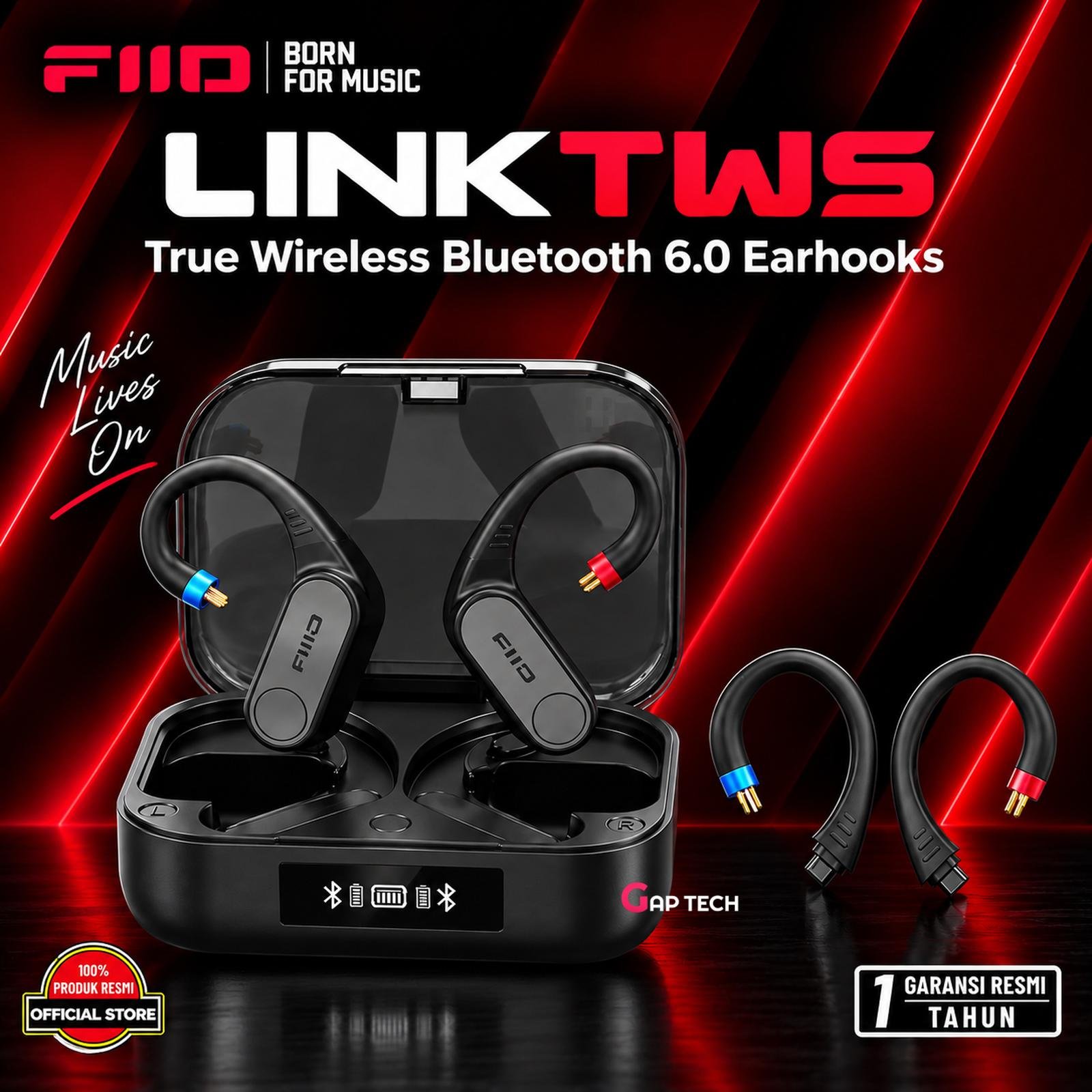 FiiO LINK TWS / UTWS17 True Wireless Bluetooth 6.0 Earhooks Original