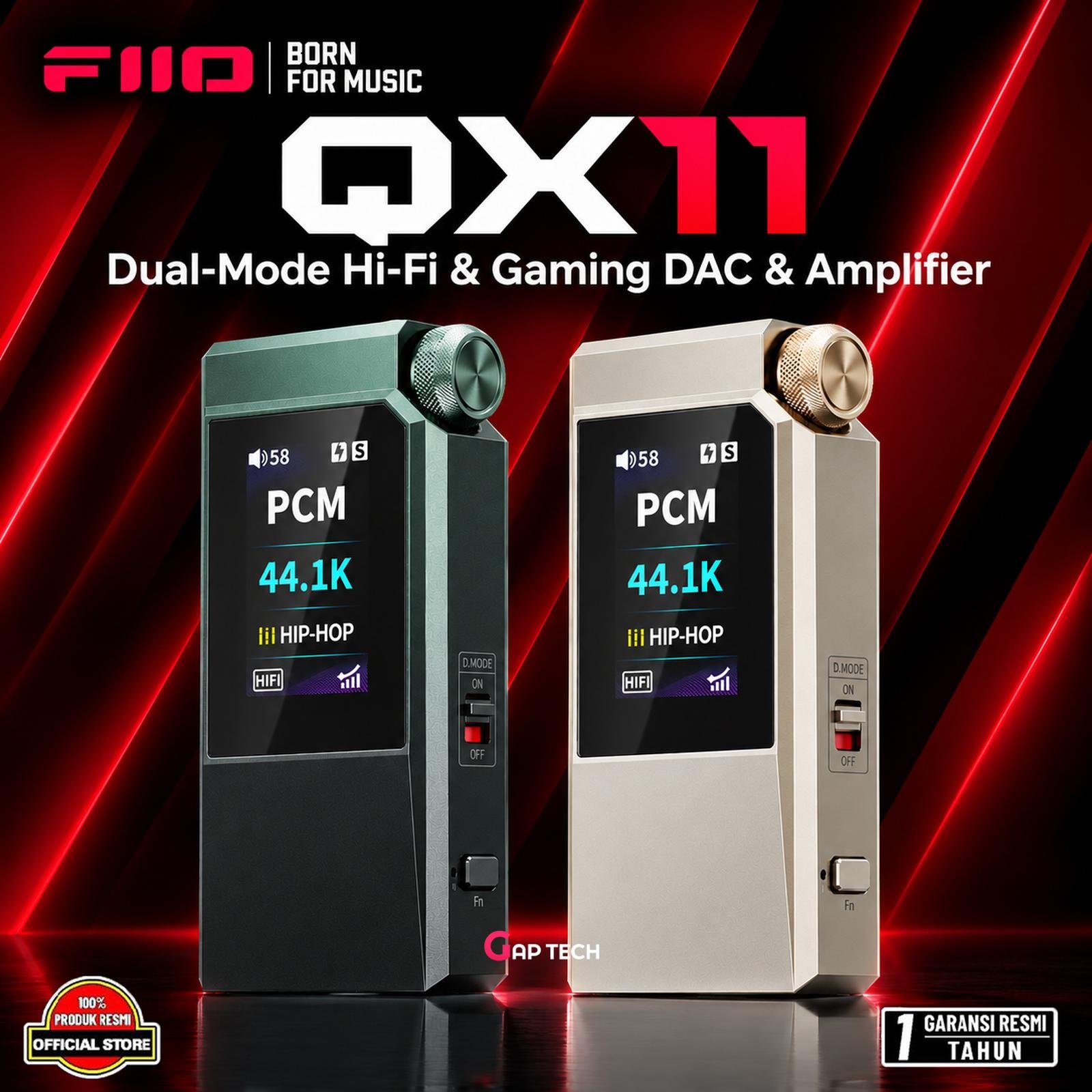 FiiO QX11 / QX 11 / QX-11 Dual-Mode Hi-Fi & Gaming DAC & Amplifier Original