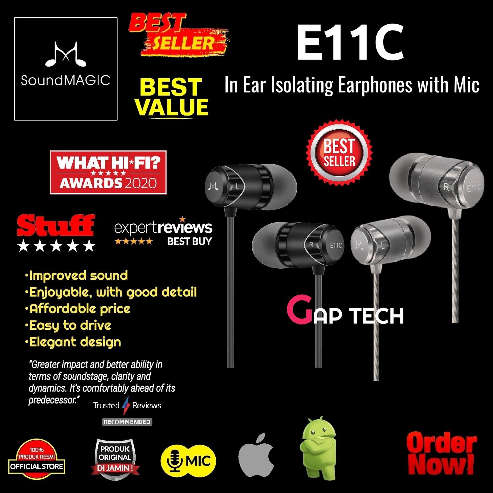 Soundmagic E11C / E 11C In Ear Isolating Earphones with Mic Original