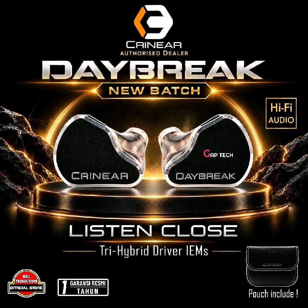 CrinEar Daybreak 1DD + 2BA + 2mPT (Micro-planar Tweeters) In Ear Monitor Earphone / IEM Original