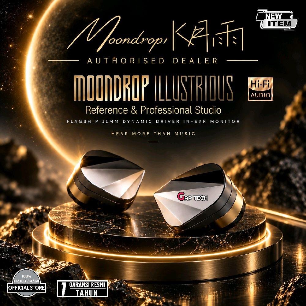 MOONDROP ILLUSTRIOUS Flagship 11mm Dynamic Driver In-ear Monitor Earphone / IEM Original
