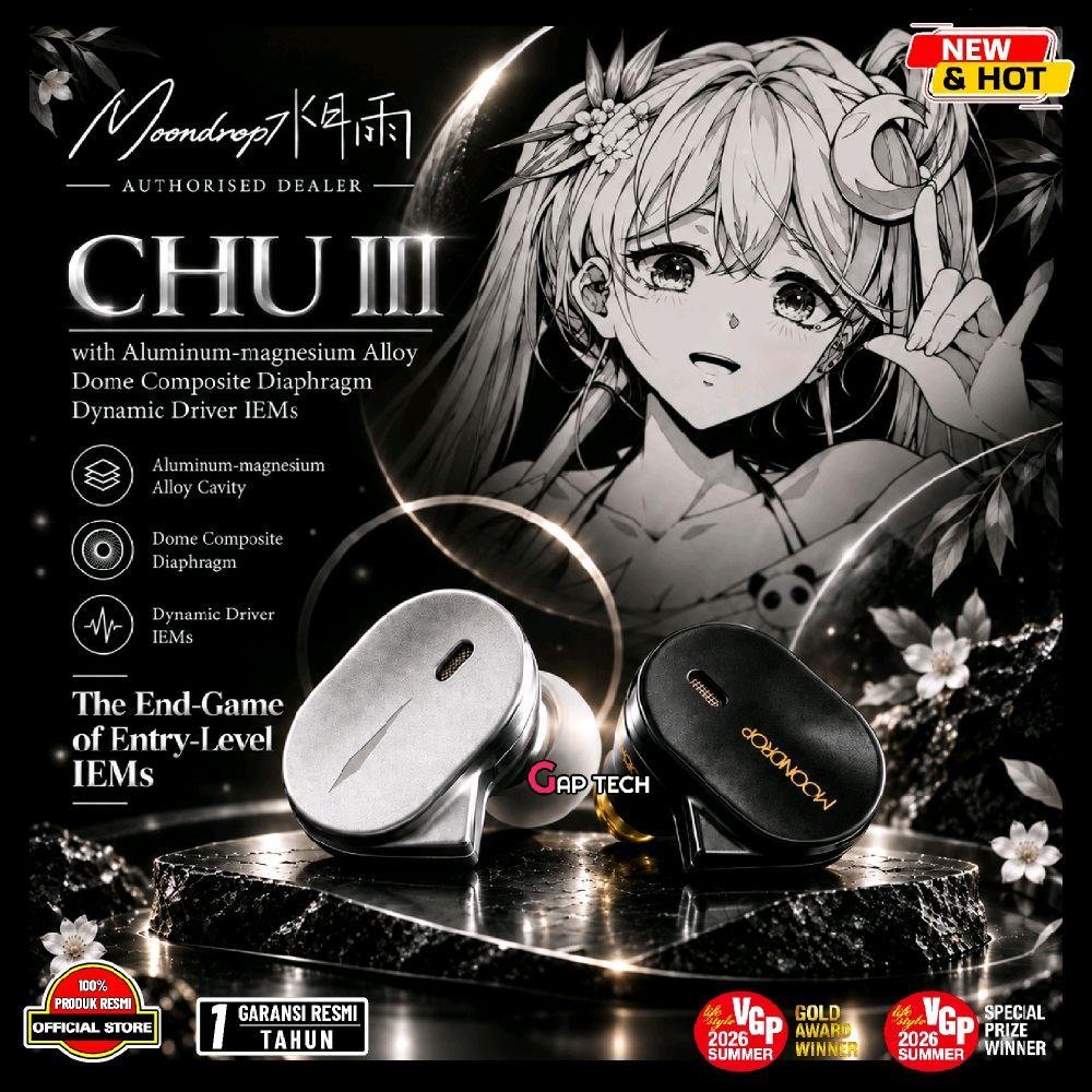 Moondrop Chu III / Chu 3 / Chu3  Aluminum-magnesium Alloy Dome Composite Diaphragm Dynamic Driver In Ear Monitor Earphone / IEM Original