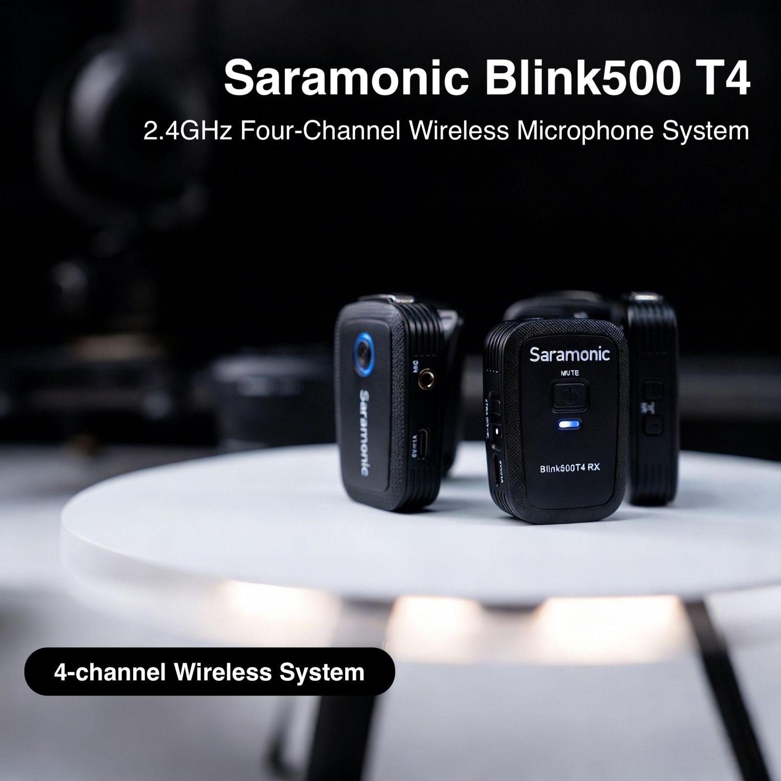 Saramonic Blink 500 T4 Wireless Microphone System with 4 Independent Channels Vlog Livestreaming Original