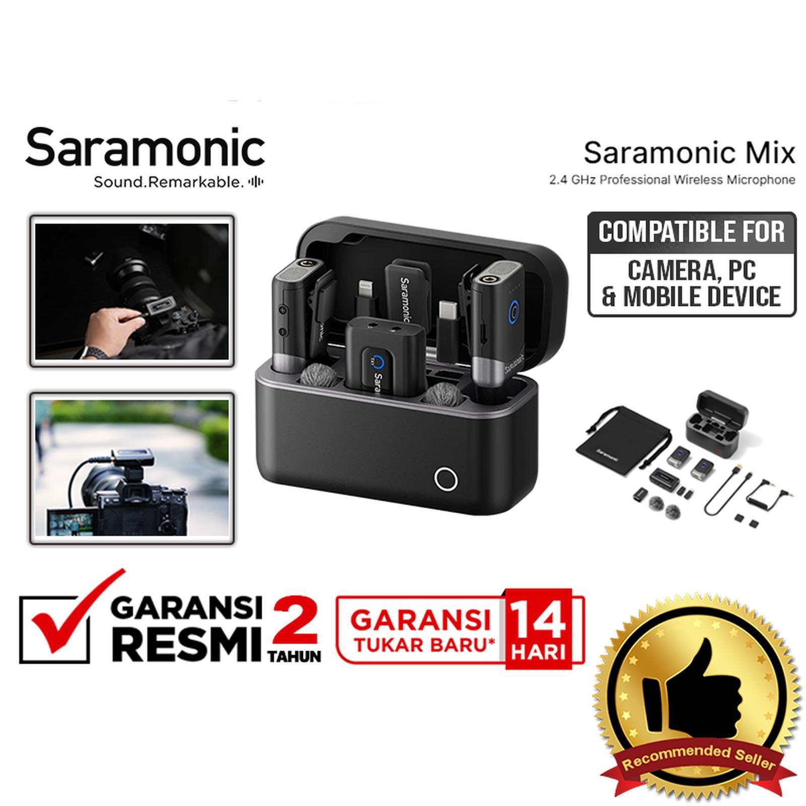 Saramonic Mix Professional Wireless Microphone with Mic In TX + TX + RX (2.4 GHz) Original