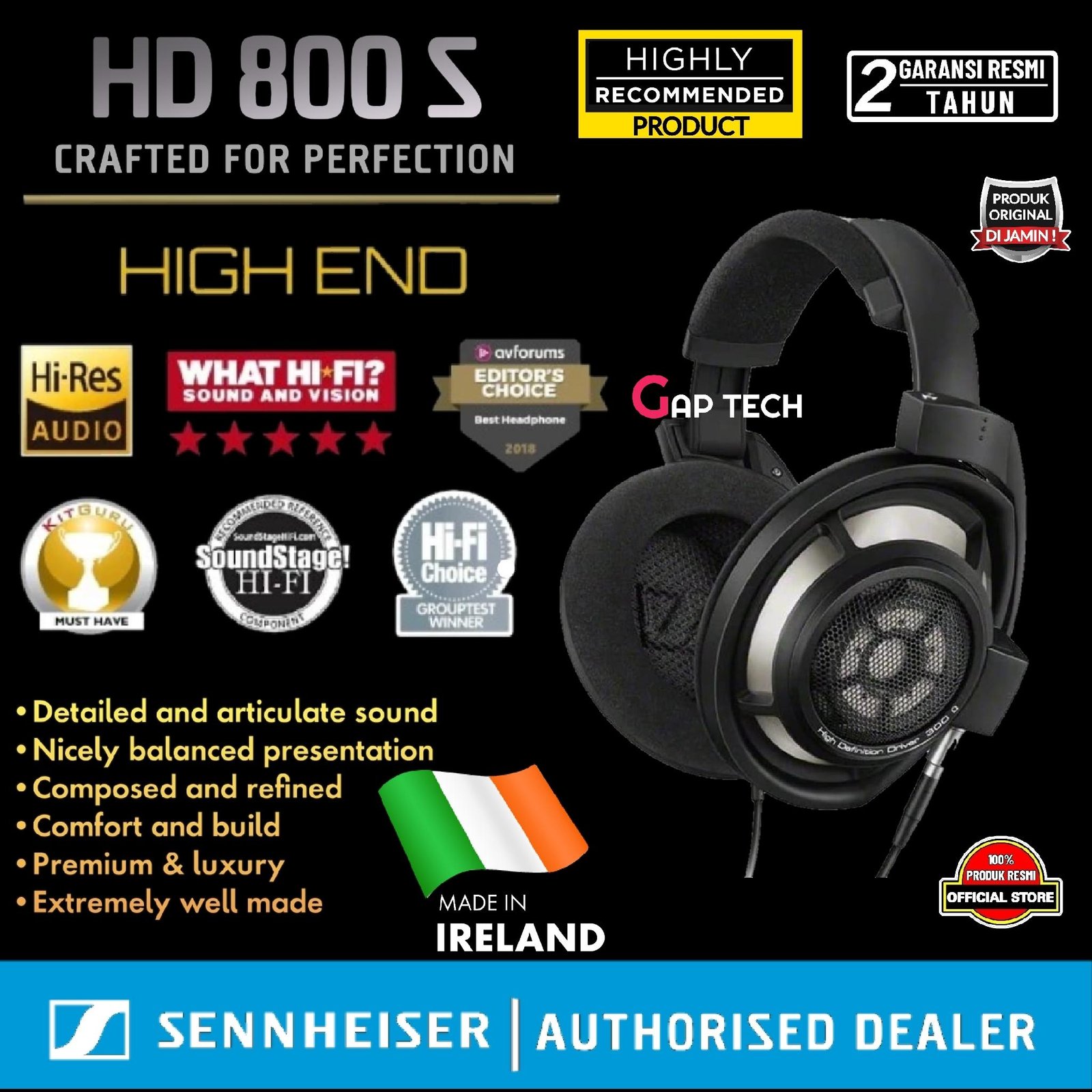 Sennheiser HD 800 S / HD800S / HD 800S High End Open Back Headphones Original