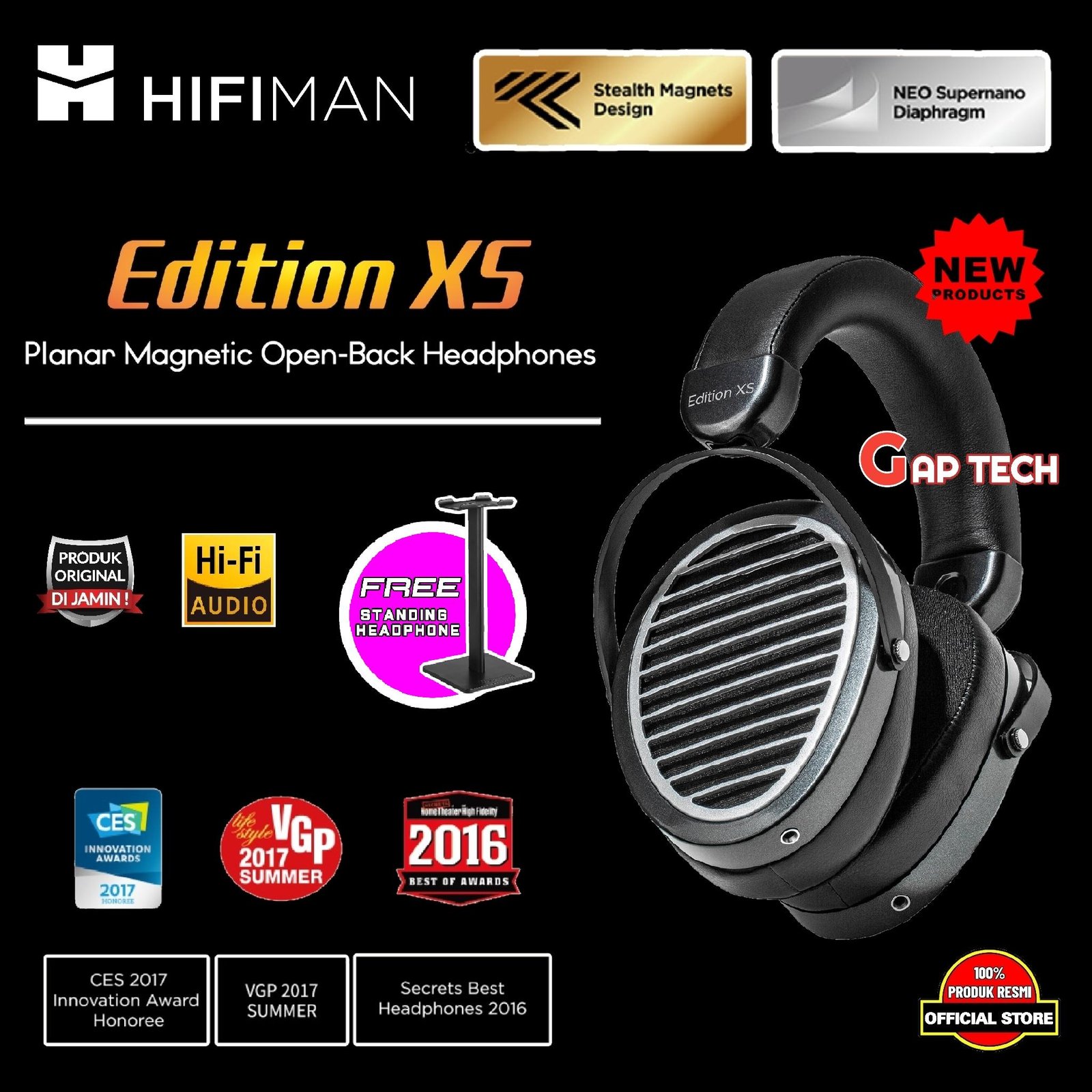 Hifiman Edition XS Hi-Fi Planar Magnetic Open-Back Headphones Original