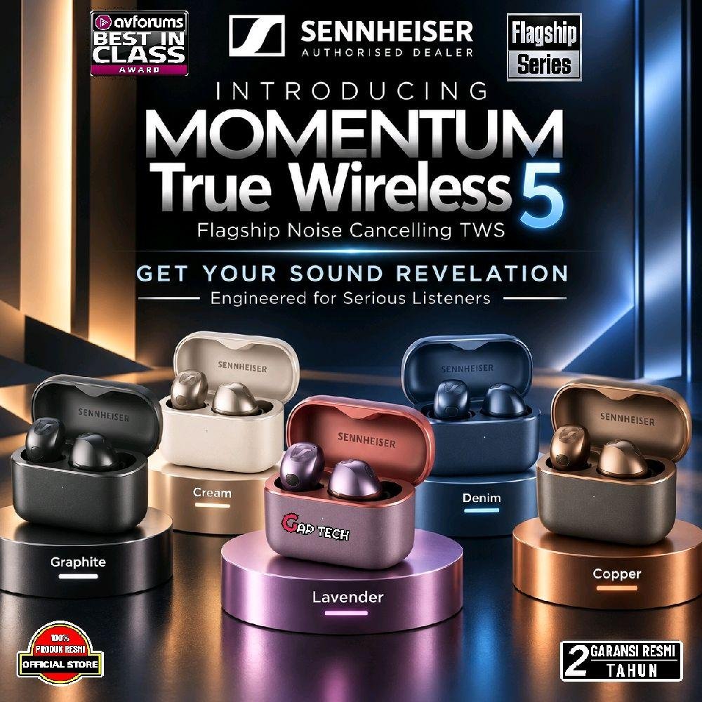 Sennheiser MOMENTUM True Wireless 5 Flagship Noise Cancelling True Wireless Earbuds / TWS Original