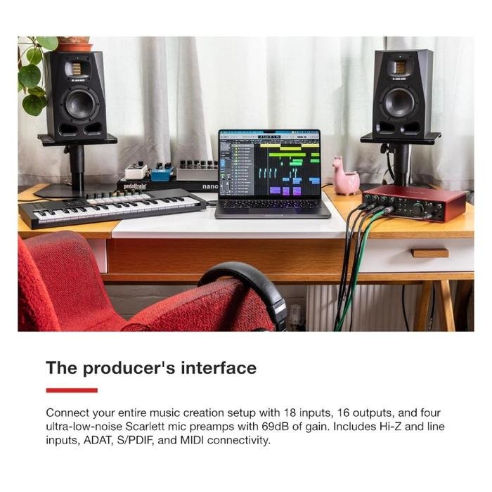 Focusrite Scarlett 18i16 4th Gen / Gen 4 - 18 In / 16 Out Desktop USB Audio Interface / Soundcard Original
