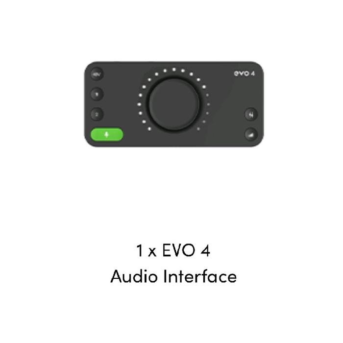 Audient Evo Start Recording Bundle / Evo SRB - Evo 4 | Evo SR1 | Evo SR2000 | Shockmount | XLR Cable | Audio Interface / Soundcard Original